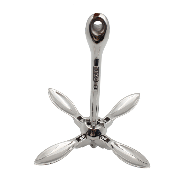 stainless steel folding anchor/boat anchors/folding boat anchor with four tines ISURE marine accessories 5kg 10kg 3.2kg 1.5kg