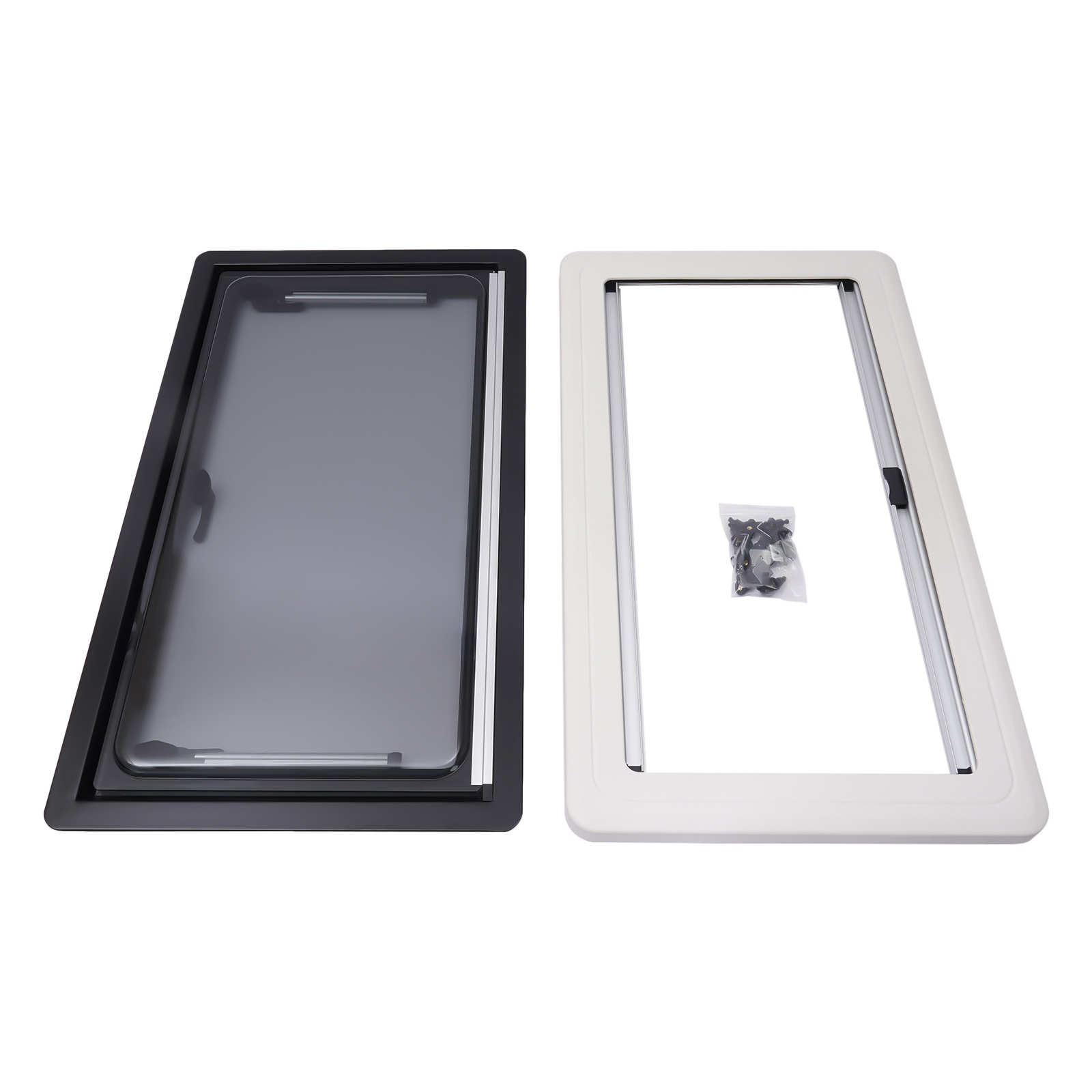 RV Top Hinged Window Caravan External Push Window Double Glazed Ventilation Hatch for Camper Mobile Motor House