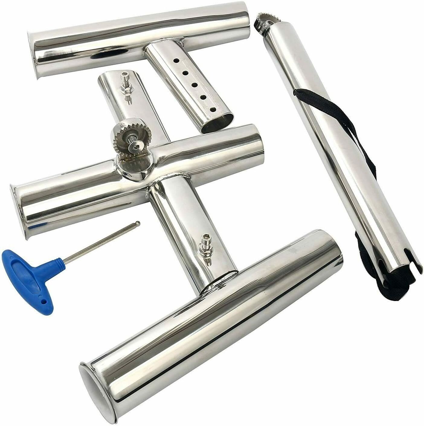 3 Tube Stainless Steel 316 Kite Fishing Gunnel Mount Trident Triple Outrigger Rod Holder From Isure Marine Made In China