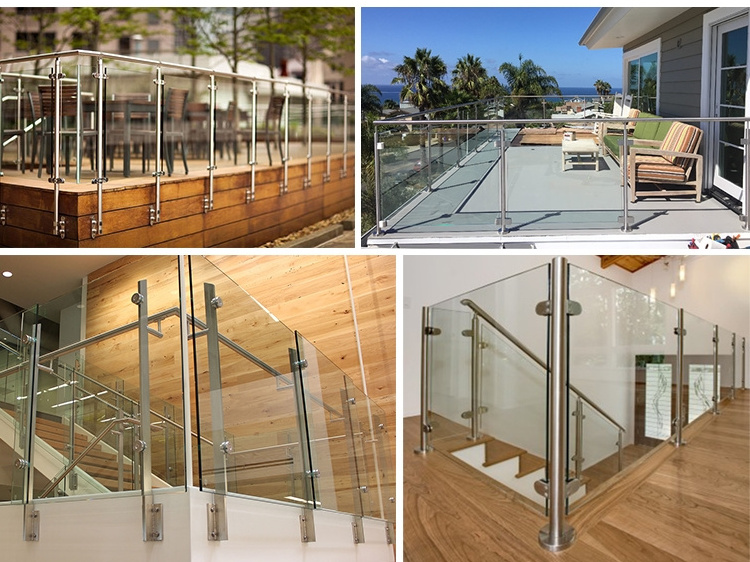 Stainless Steel Balustrade / Handrail for Glass Stair/Balcony/Garden Stair  Handrail Column  From Isure Marine