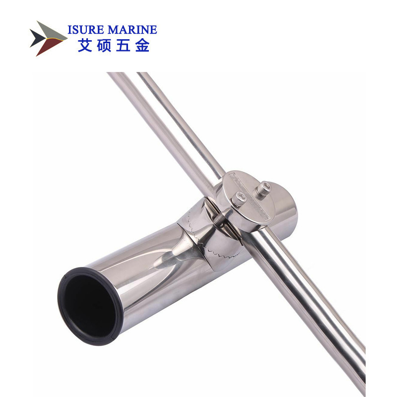 stainless steel fishing rod holder clamp-on rod holder