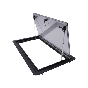 RV Top Hinged Window Caravan External Push Window Double Glazed Ventilation Hatch for Camper Mobile Motor House