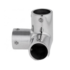 Marine 316 Stainless Steel Boat Handrail Rail Tee Fitting 7/8" 90 Degree 3 Way Corner Elbow