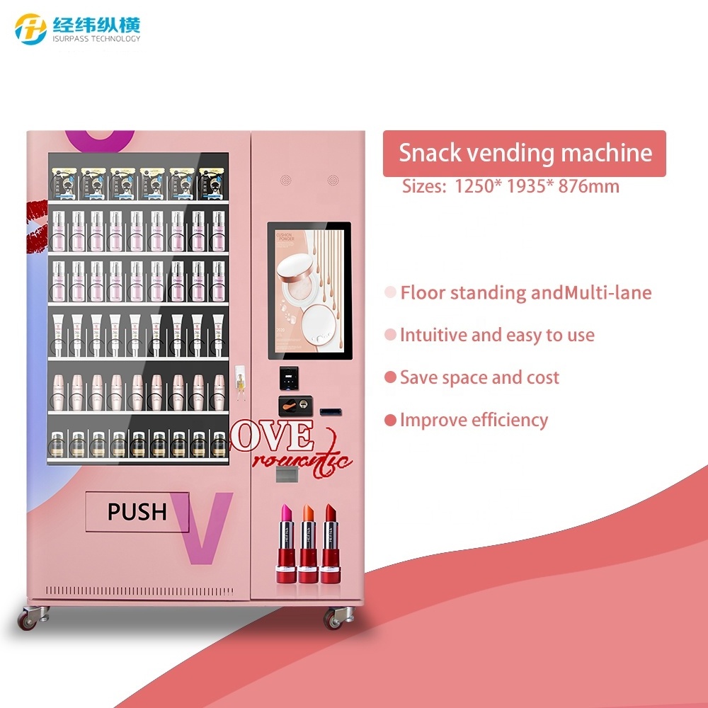 2023 Top Seller Self-help Dispenser Changing LED Vending Machine for Beauty Products Lipsticks Lashes Vending Machine For Sale