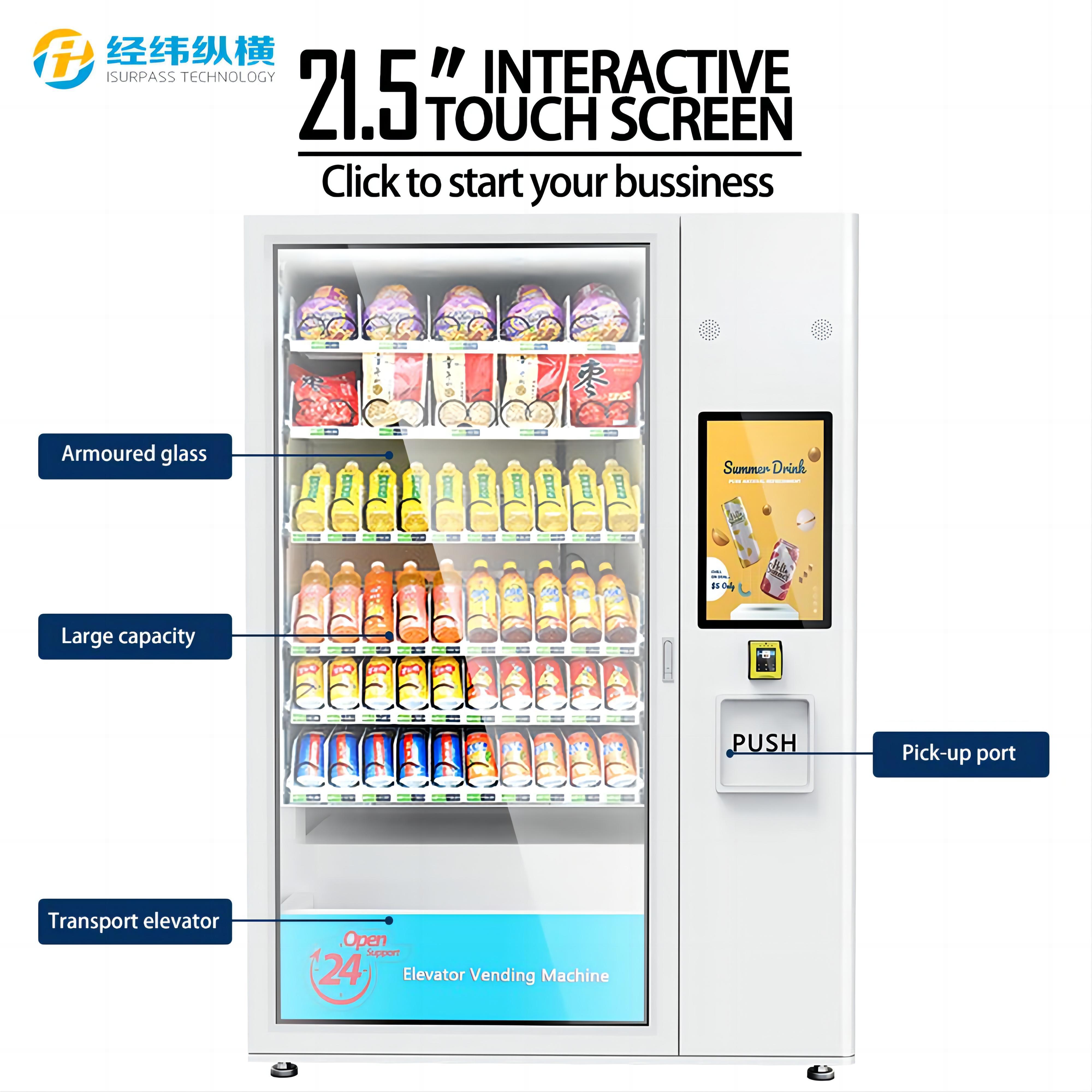 ISURPASS Automatic Elevator Vending Machine For Fresh Food And Vegetable Vending Machine