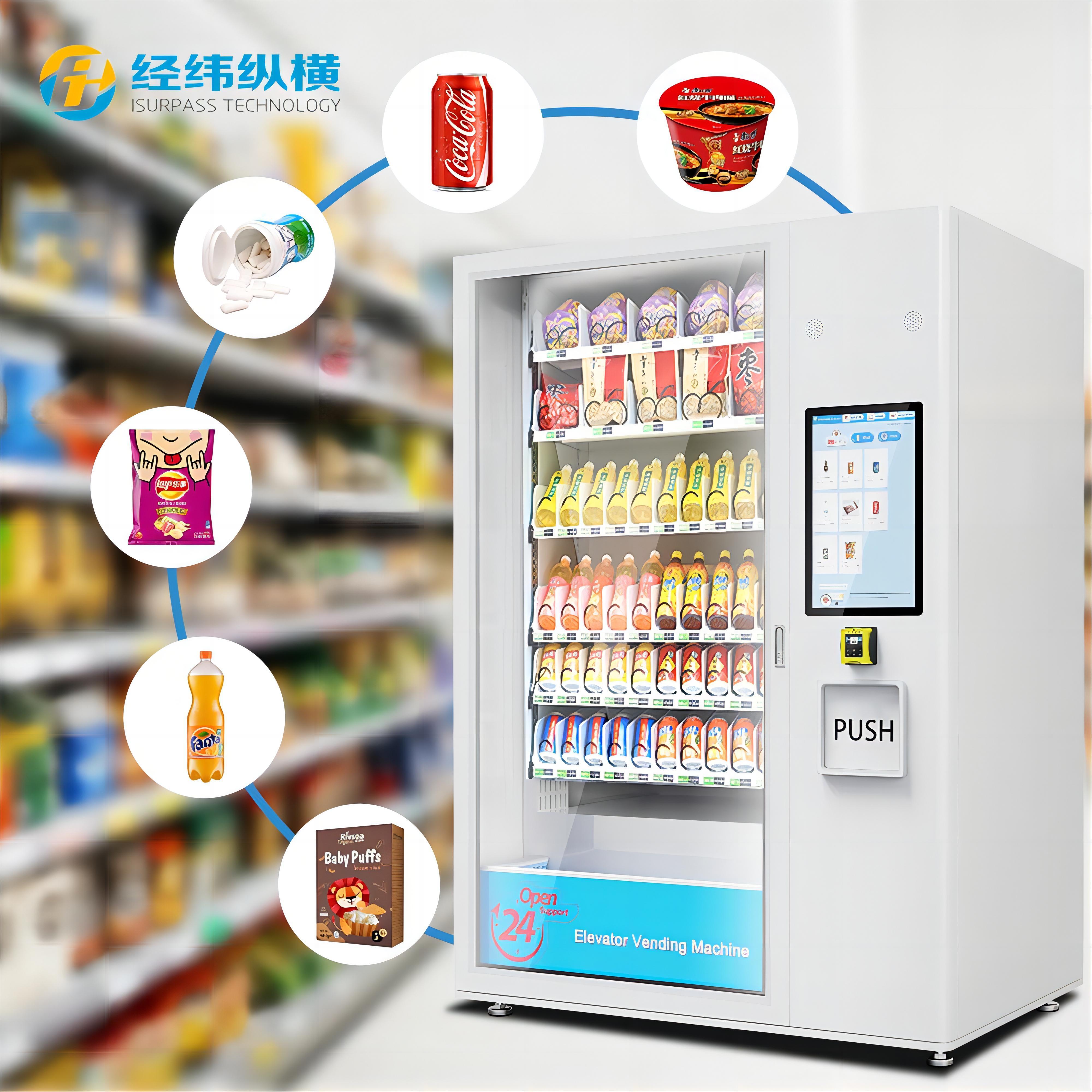 ISURPASS Automatic Elevator Vending Machine For Fresh Food And Vegetable Vending Machine