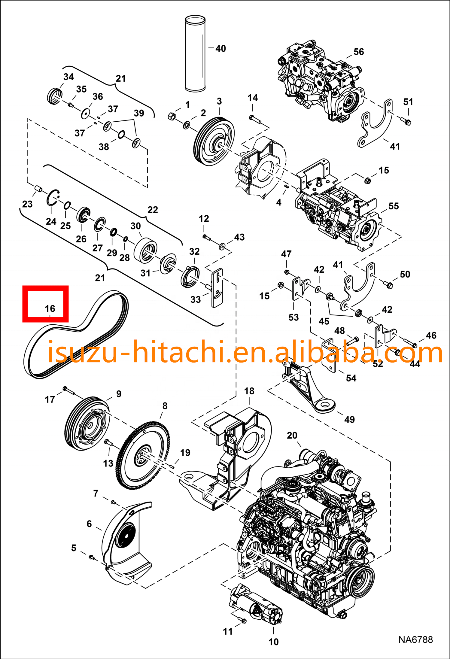 Bob-cat Loader Belt For S510 S530 S550 S570 S590 Drive Belt 7146391