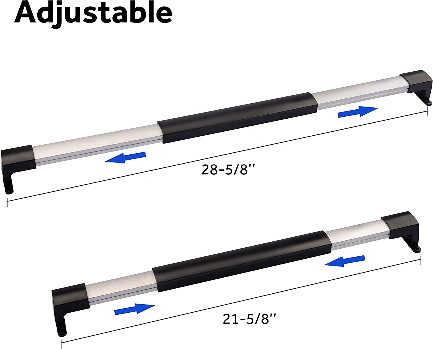 H10350 RV Screen Door Cross Bar Handle Adjustable from 21-5/8 Inch to 28-5/8 Inch with Sturdy and Secure Non-Slip Grip