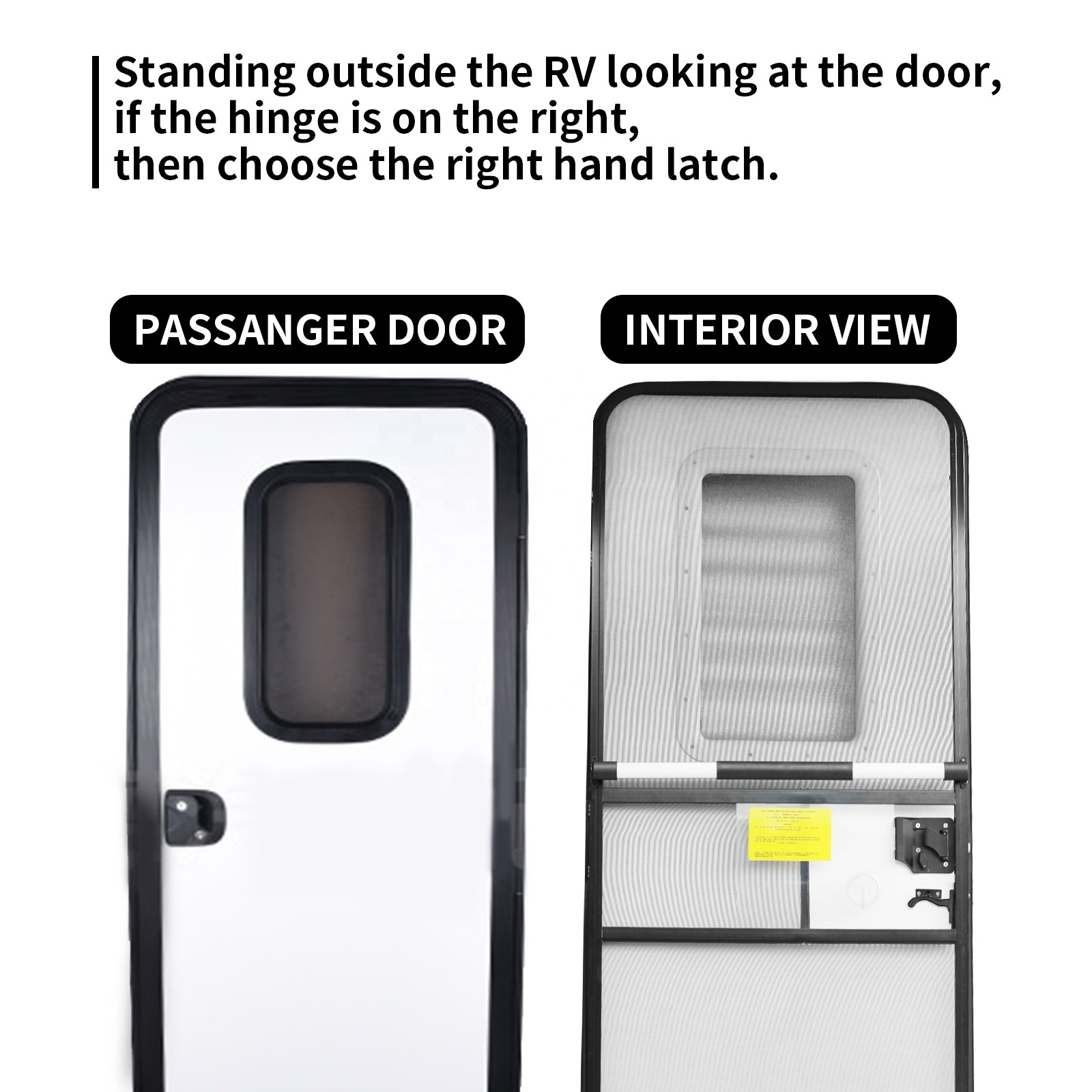 RV Screen Door Latch- Handle (Right Hand) for RV, Trailer, Camper, Motor Home, Cargo Trailer