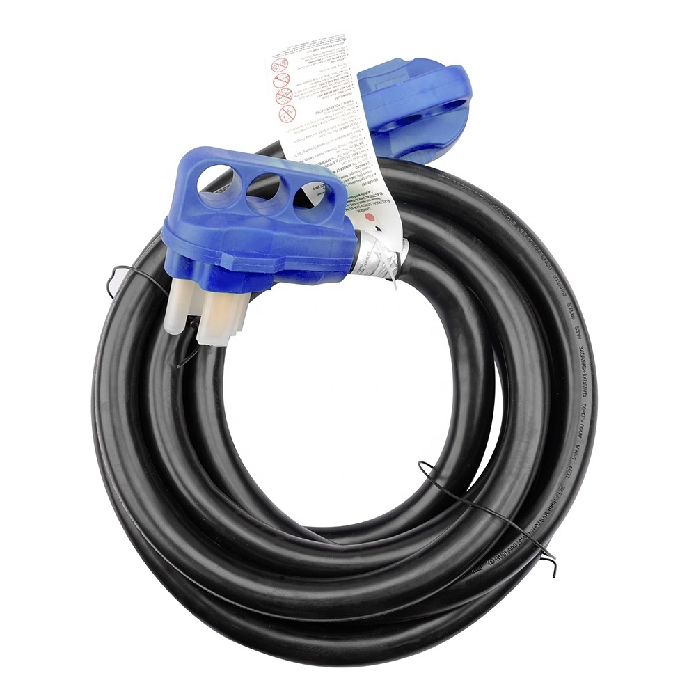 H10079 50A 50FT  RV Power Extension Cord, Heavy Duty 14-50P Plug to 14-50R Receptacle Connector with Grip Handle