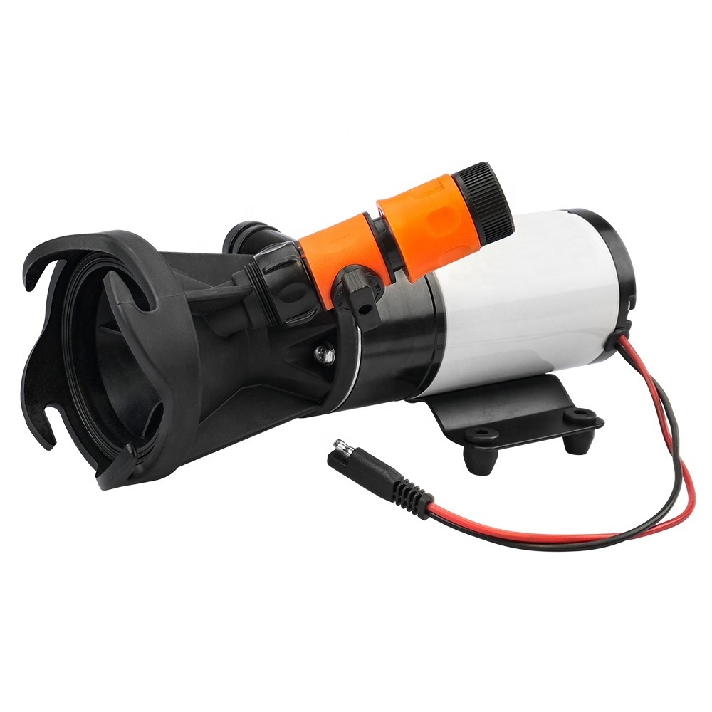 RV Macerator Pump 12V DC, for Trailer Waste Water Dumping, Portable and Quick Release Black Water Pump