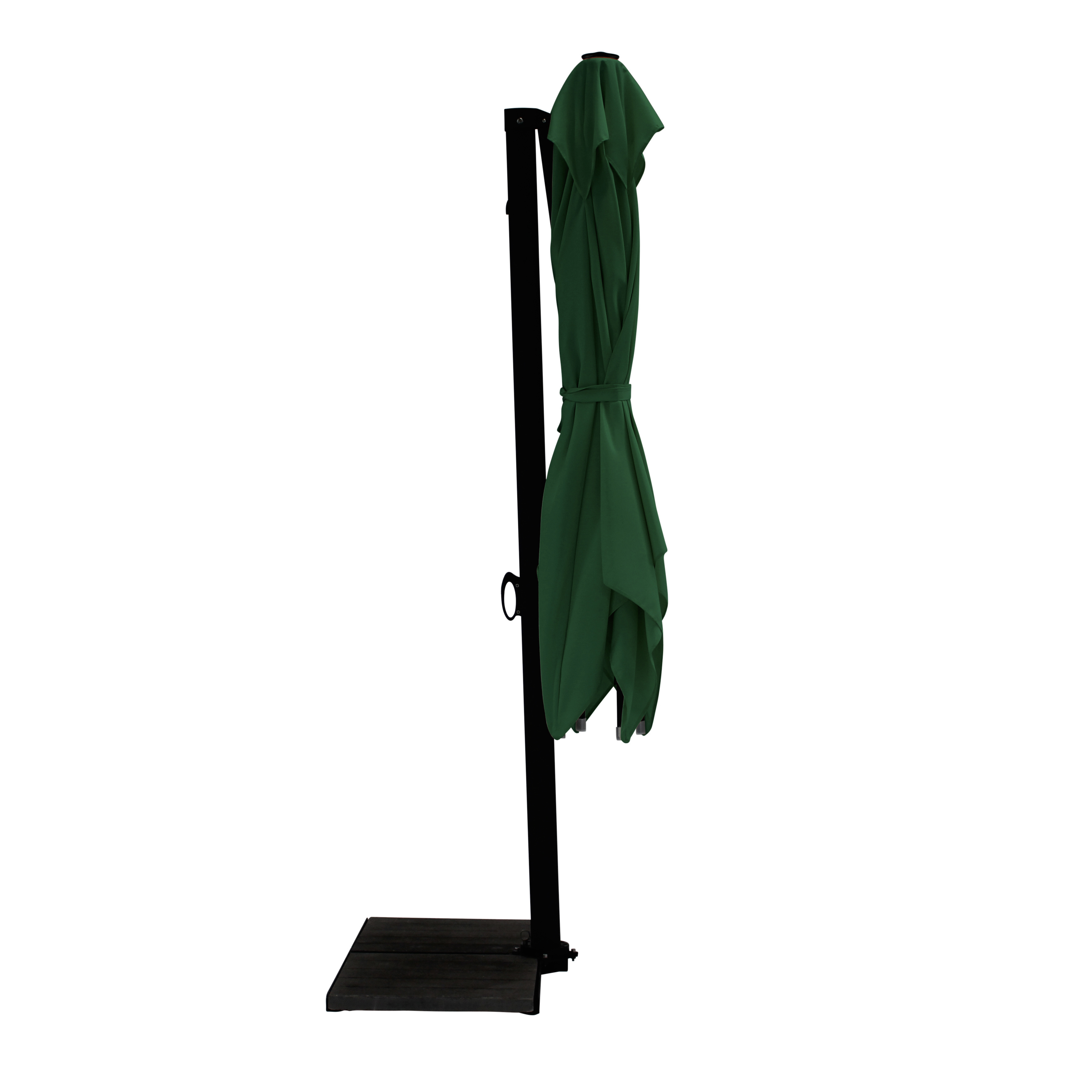 Exclusive Easy To Use Side Pole Parasol Green Colour 250x250 cm For Commercial Use