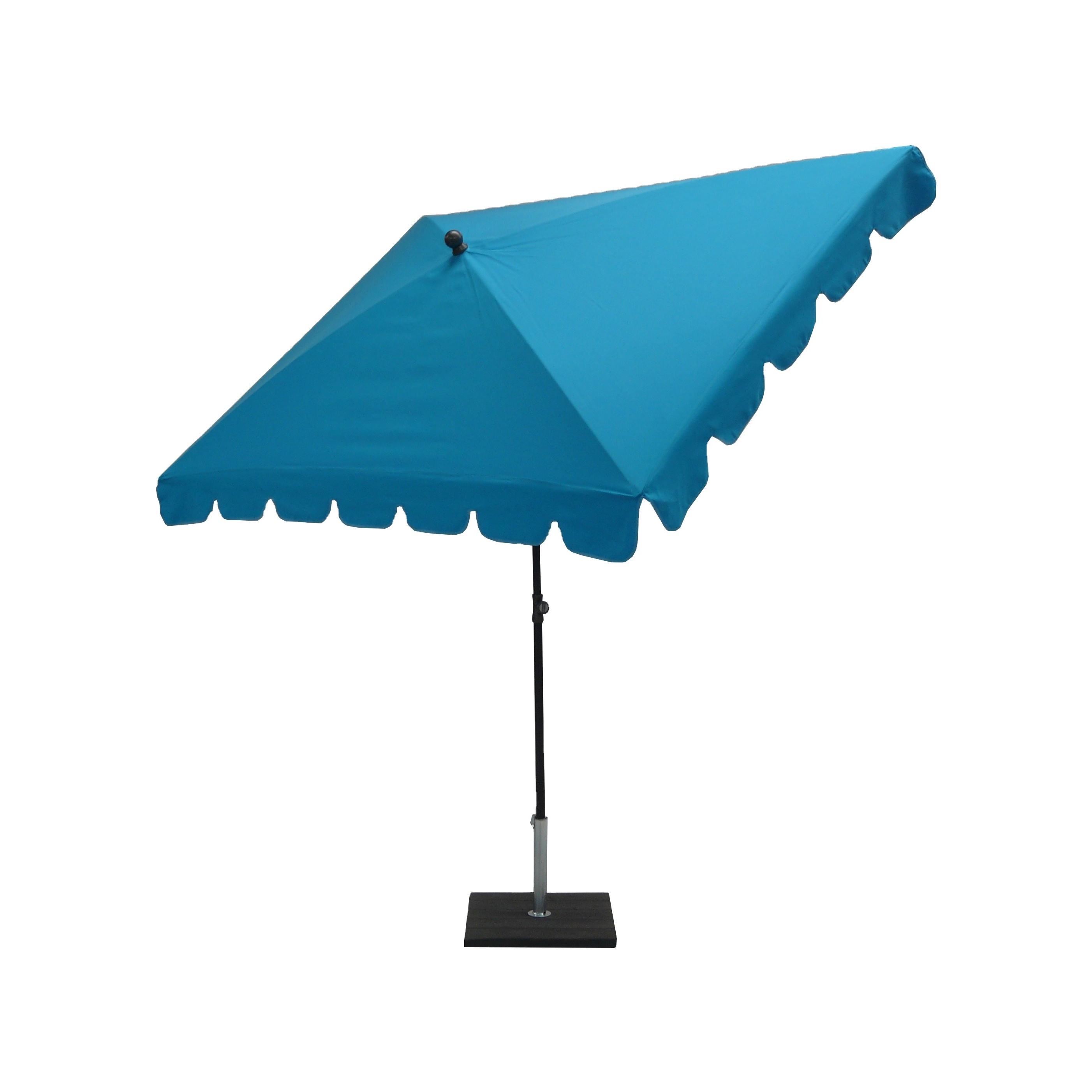 High Quality Traditional Turquoise Color Aluminium Parasol 240x150 cm With Valances For The Garden