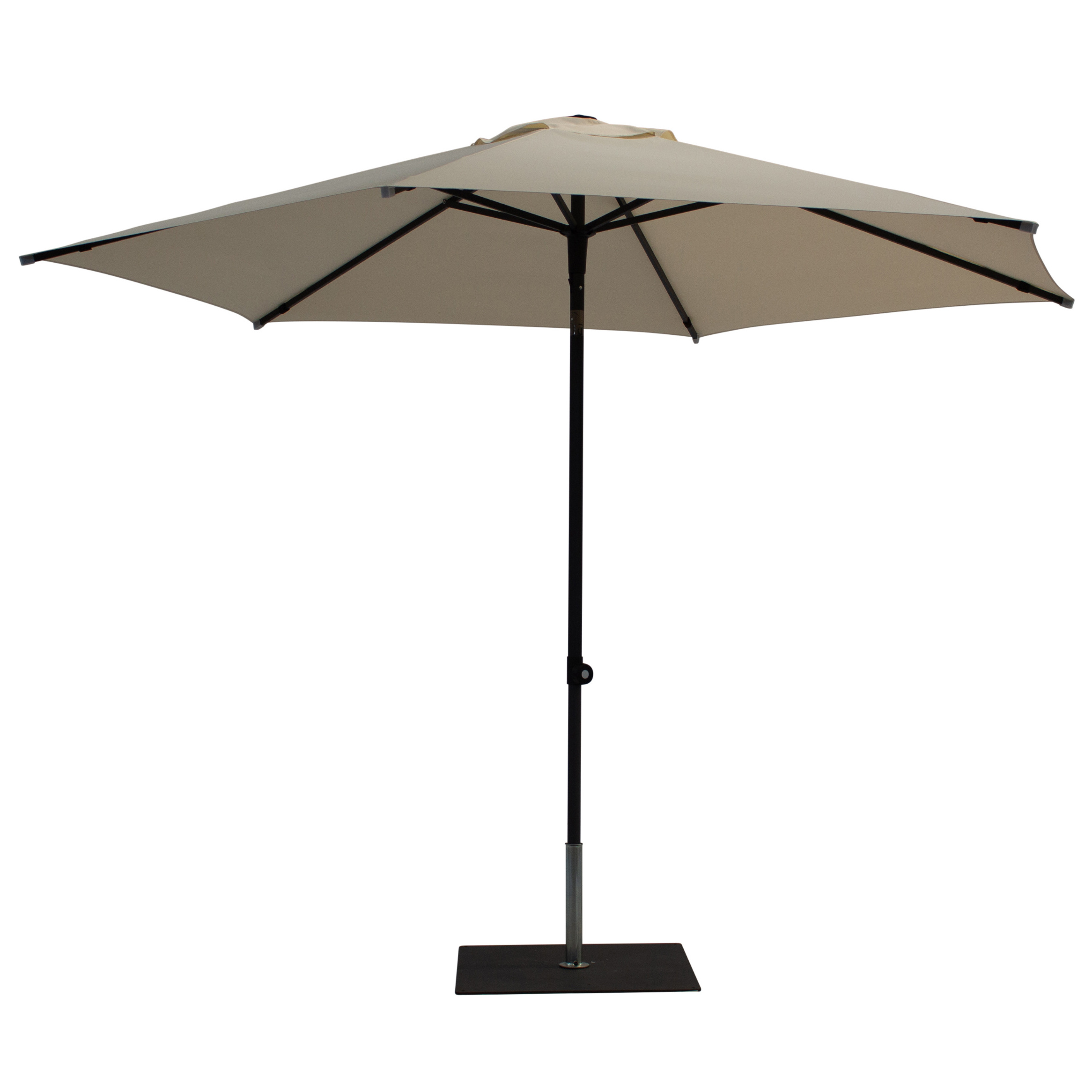 100% Made In Italy Natural Color Round Aluminium Parasol Diameter 300 cm For Commercial Use