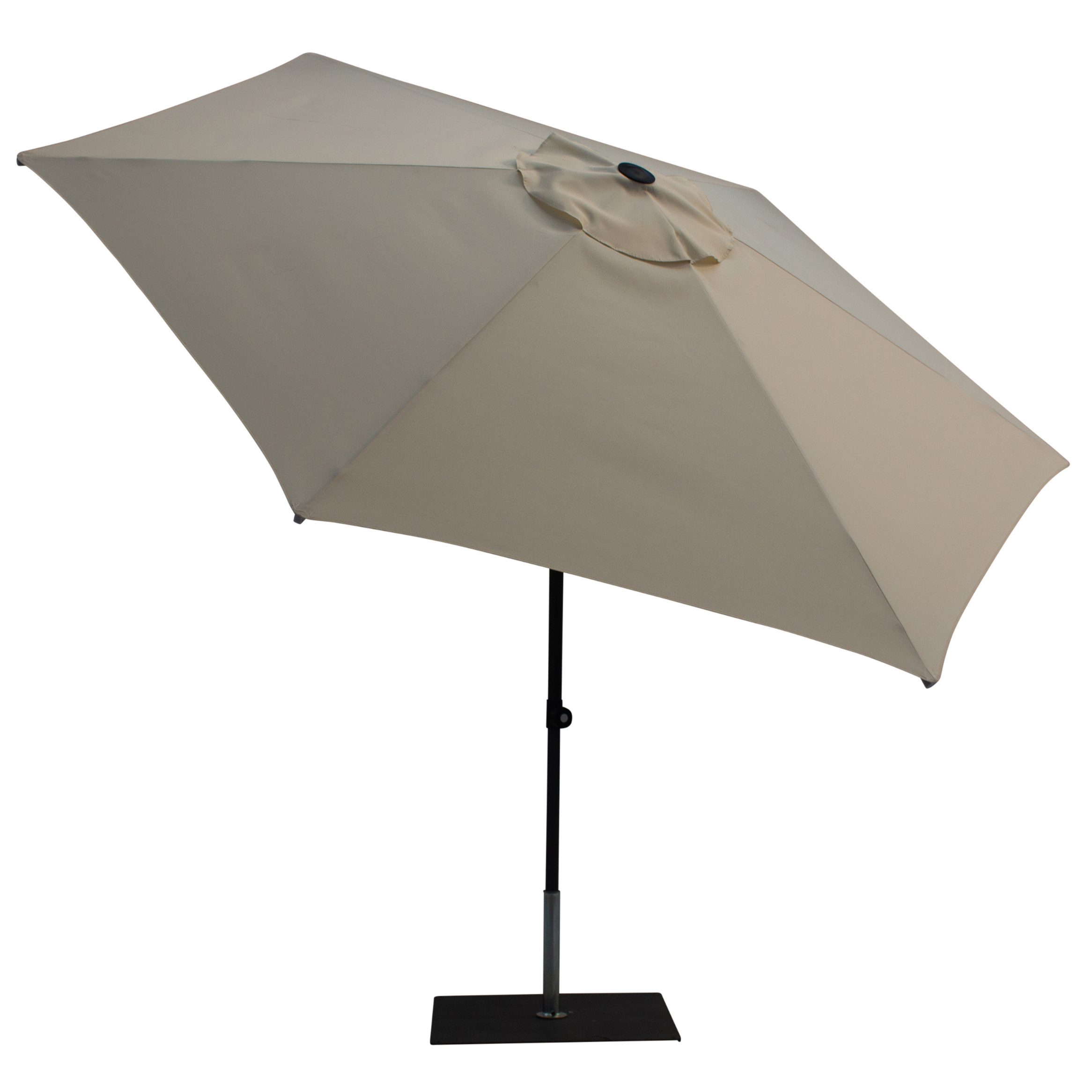 100% Made In Italy Natural Color Round Aluminium Parasol Diameter 300 cm For Commercial Use