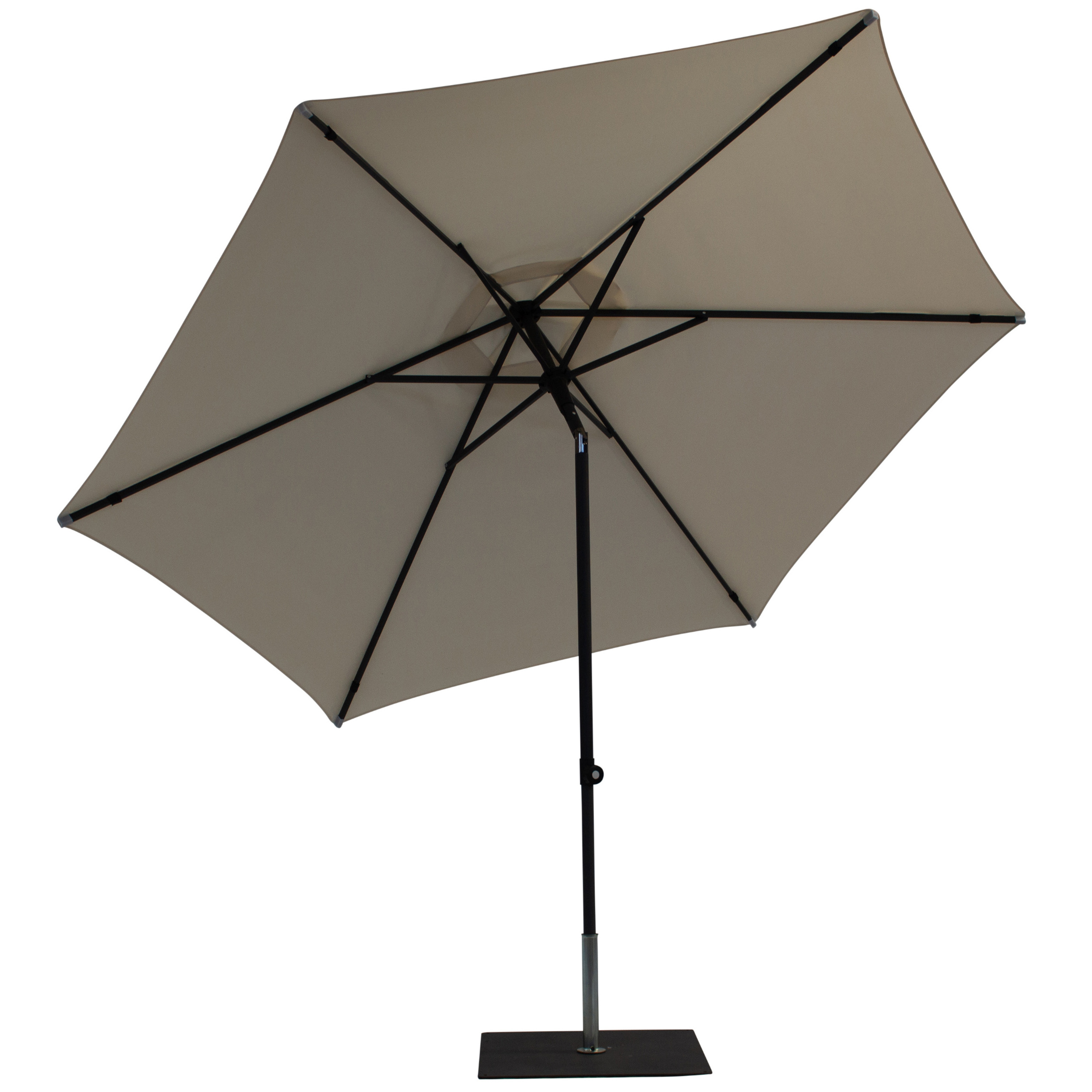 100% Made In Italy Natural Color Round Aluminium Parasol Diameter 300 cm For Commercial Use