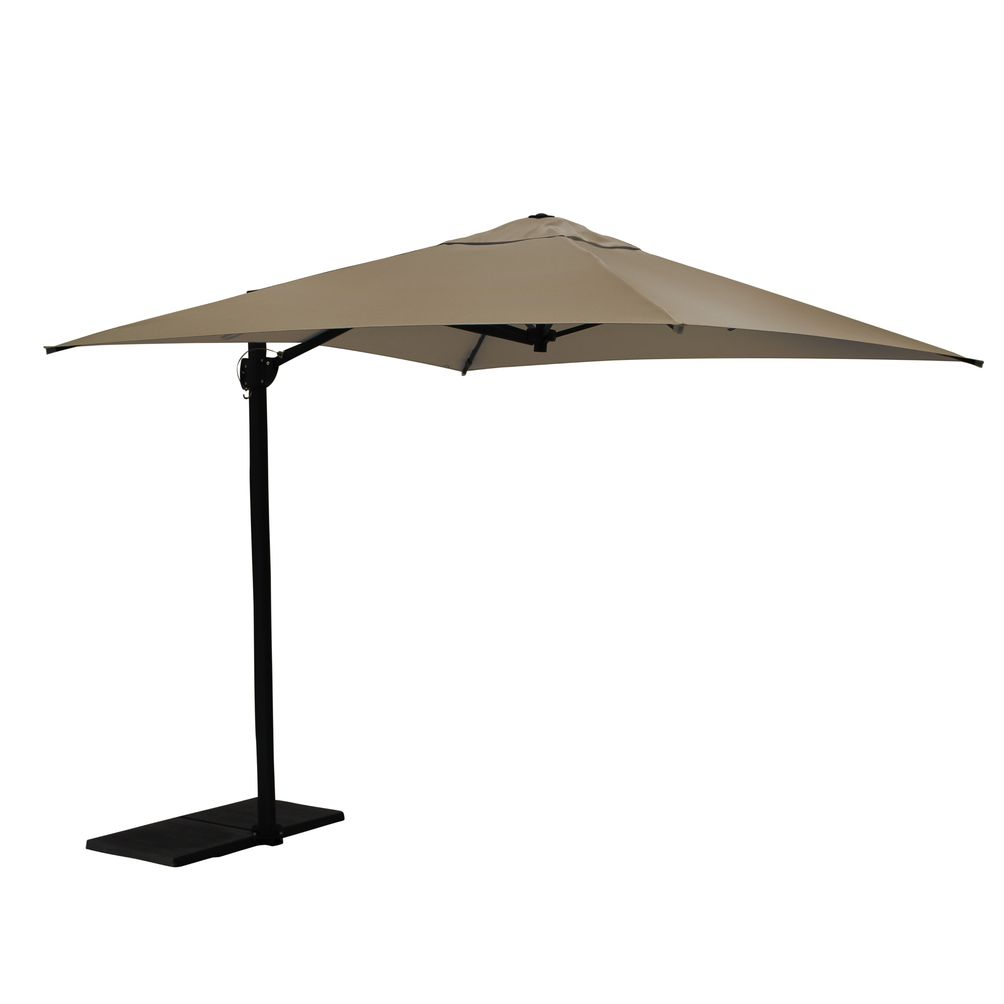 Best Resilience Made In Italy Taupe Polyester Water Repellent Parasol 250x250 cm For Commercial Use