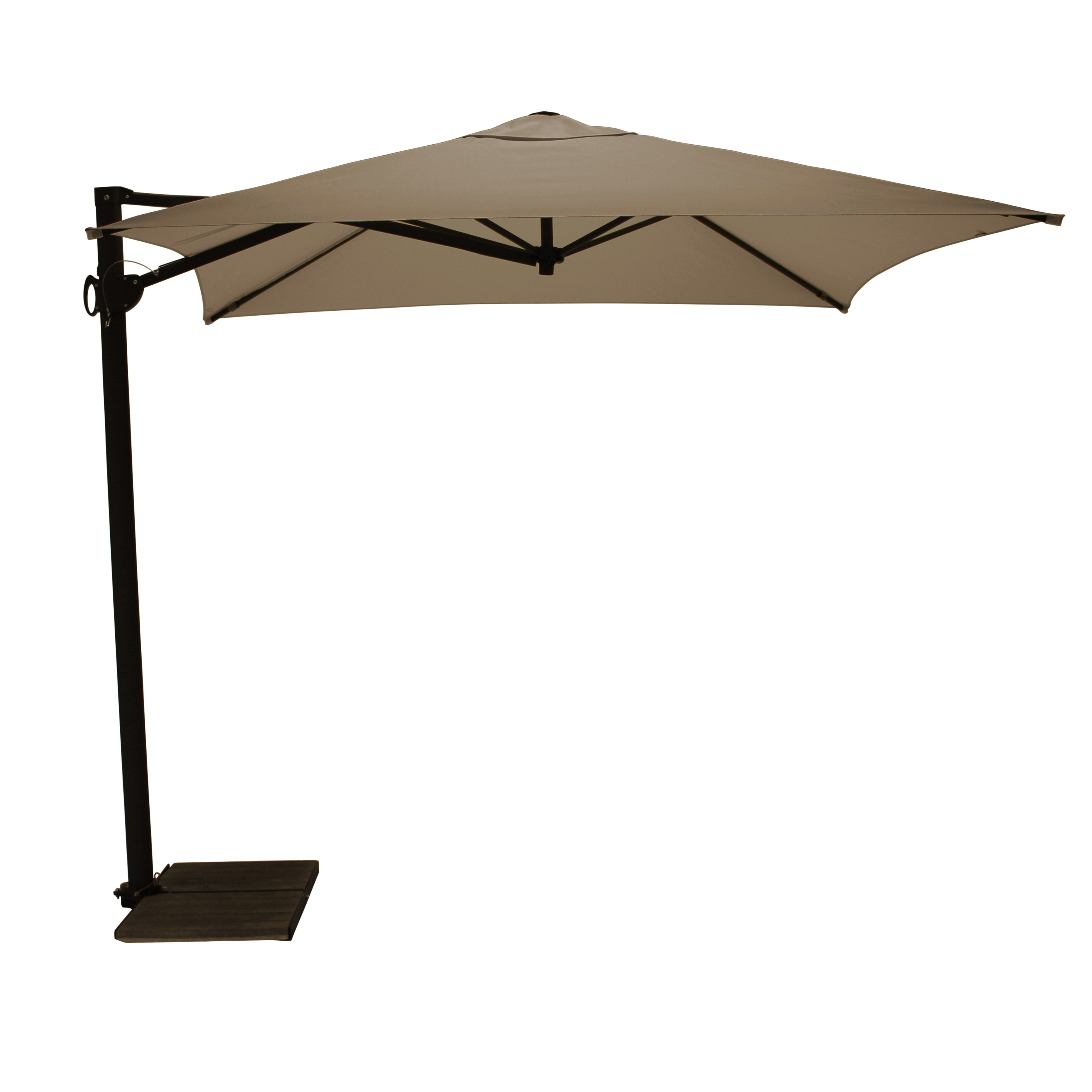 Best Resilience Made In Italy Taupe Polyester Water Repellent Parasol 250x250 cm For Commercial Use