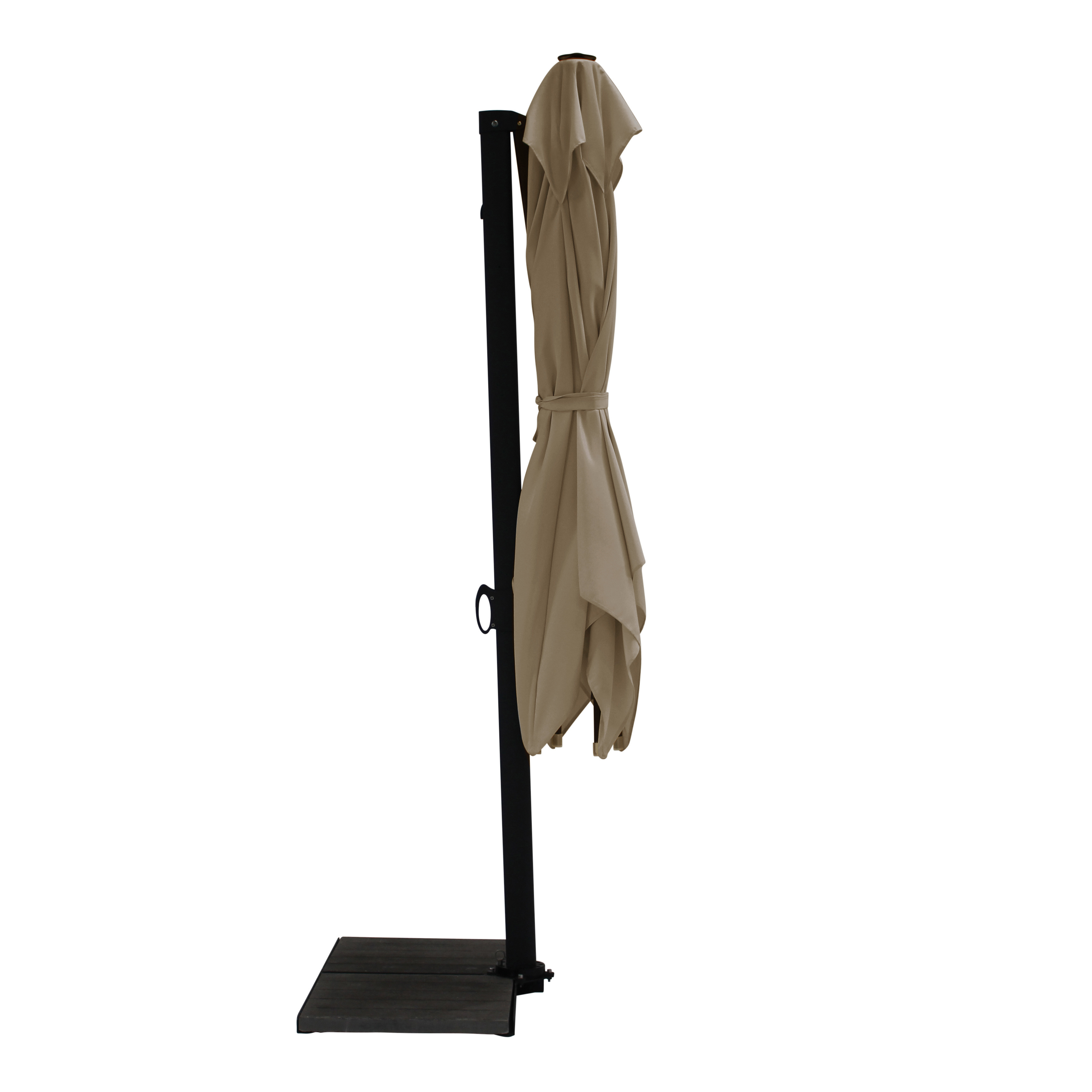 Best Resilience Made In Italy Taupe Polyester Water Repellent Parasol 250x250 cm For Commercial Use