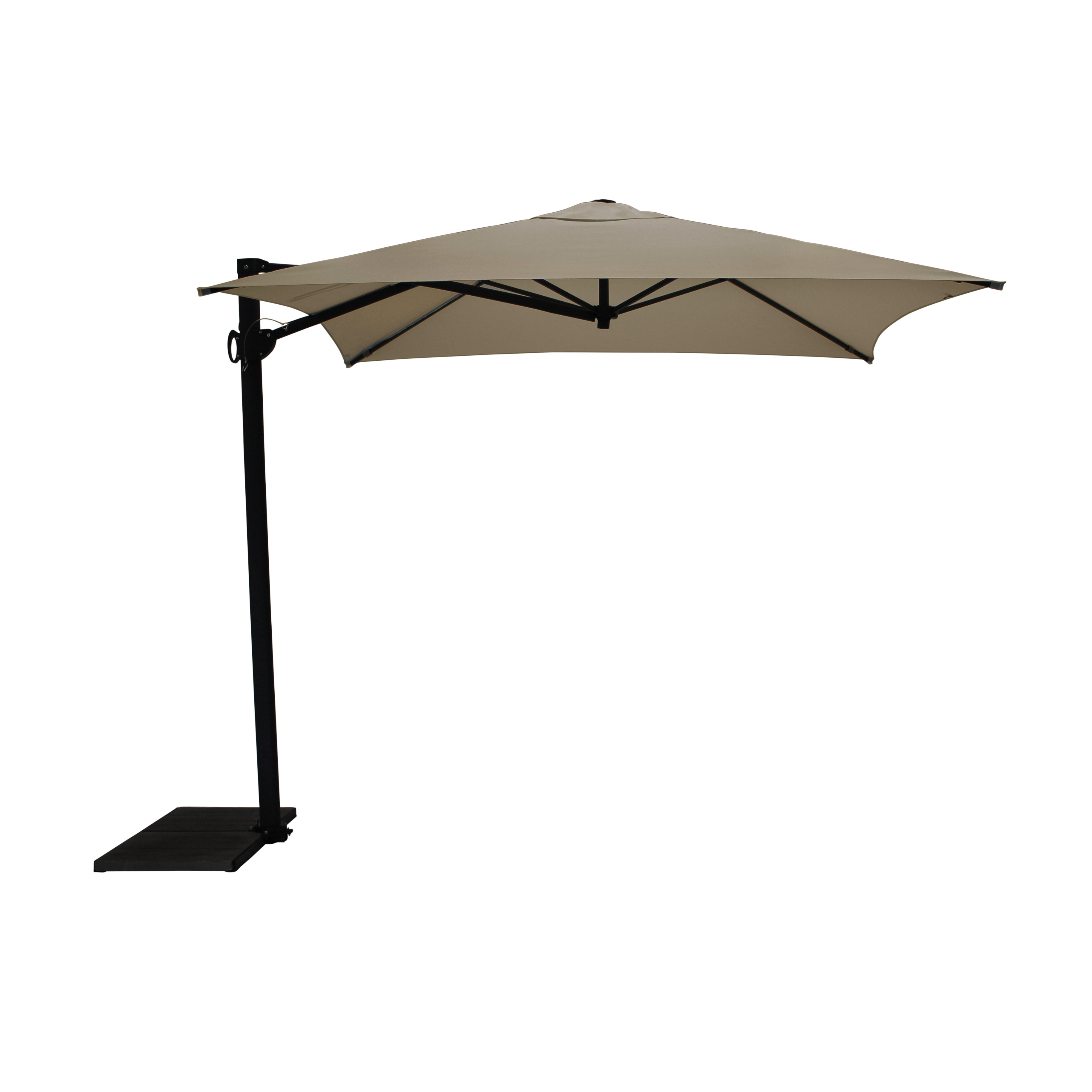 Best Resilience Made In Italy Taupe Polyester Water Repellent Parasol 250x250 cm For Commercial Use