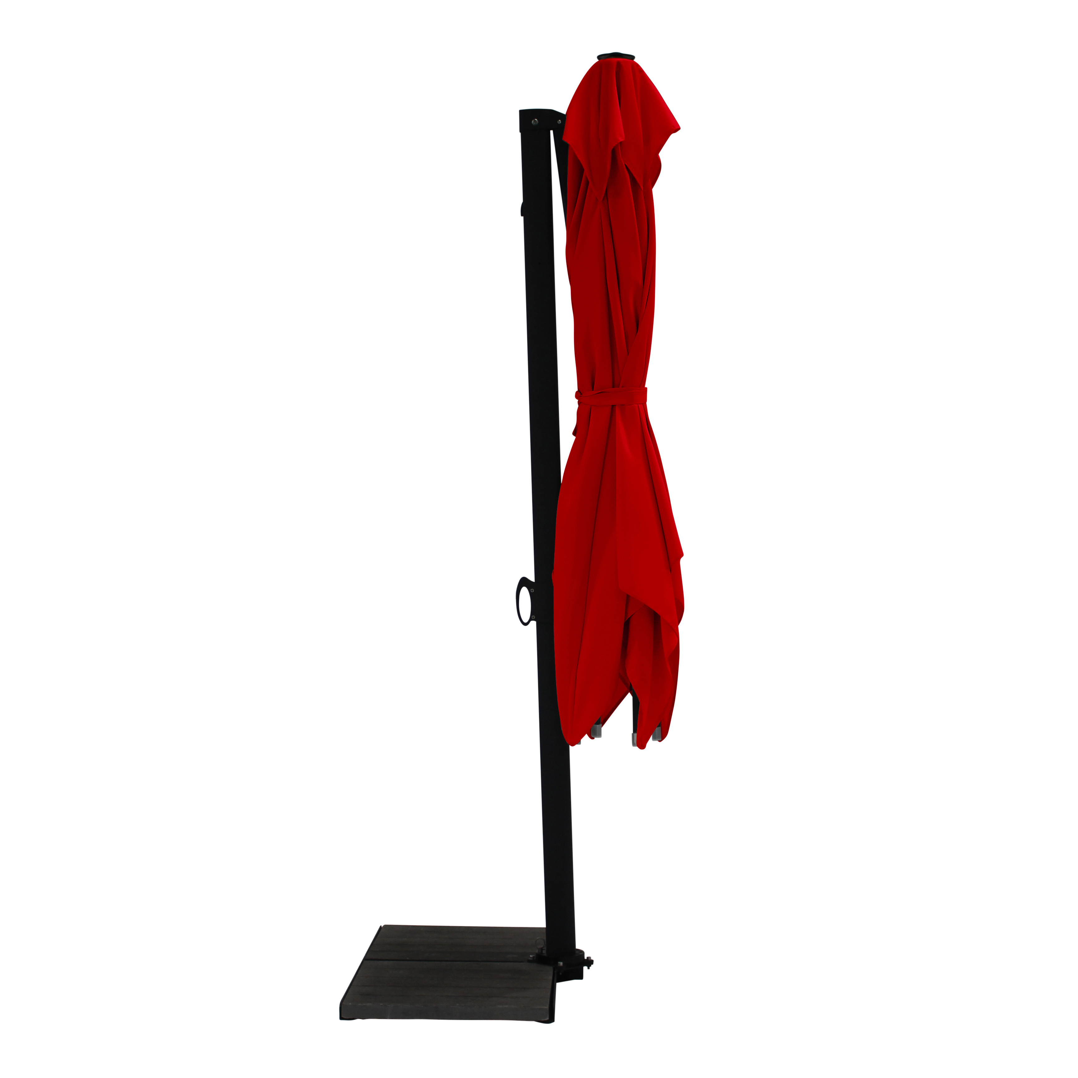 Best Italian Polyester Red colour Cantilever Side Pole Parasol 250x250 cm For Commercial Use