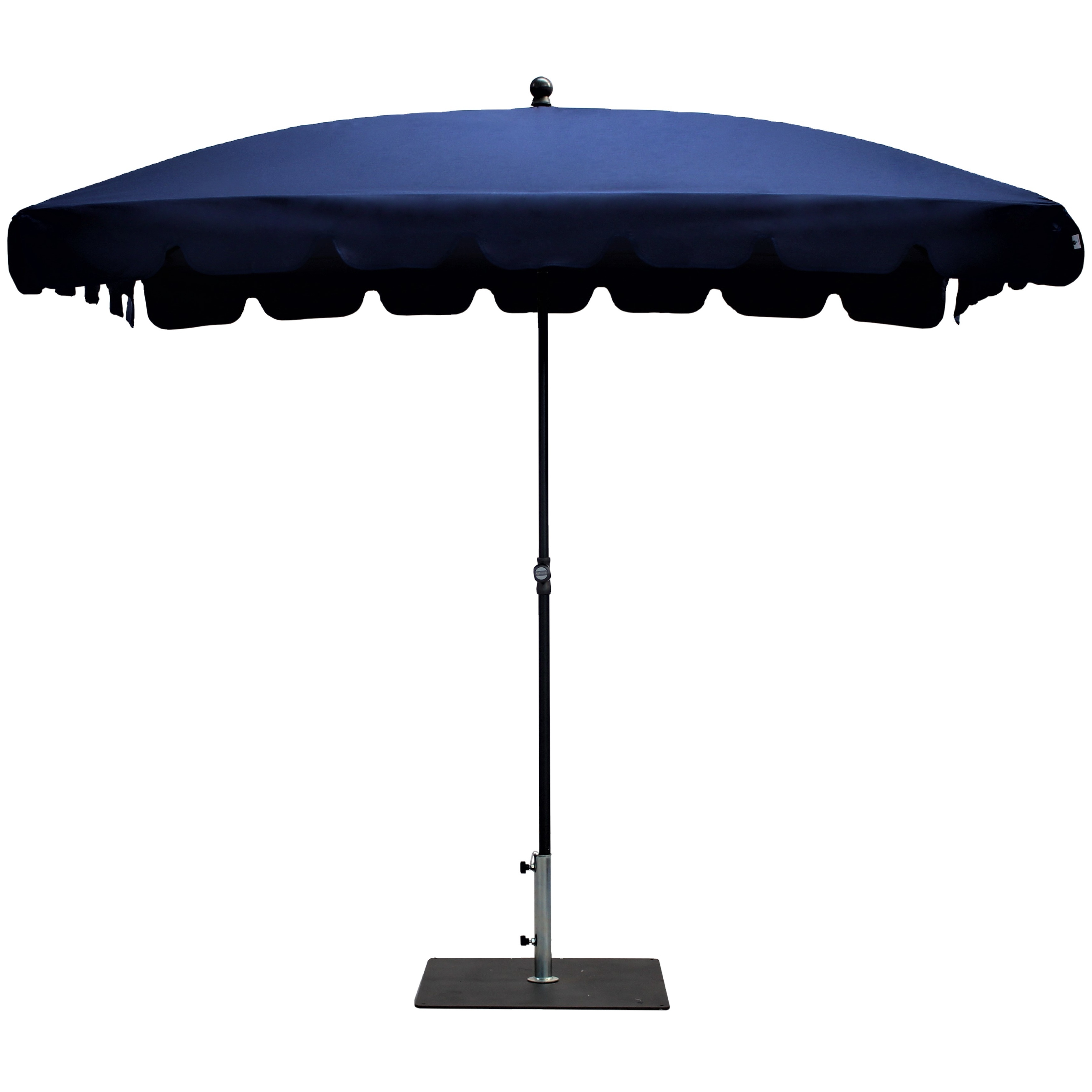 100% Made In Italy Blue Color Rectangular Parasol 240x150 cm With Valances For The Garden