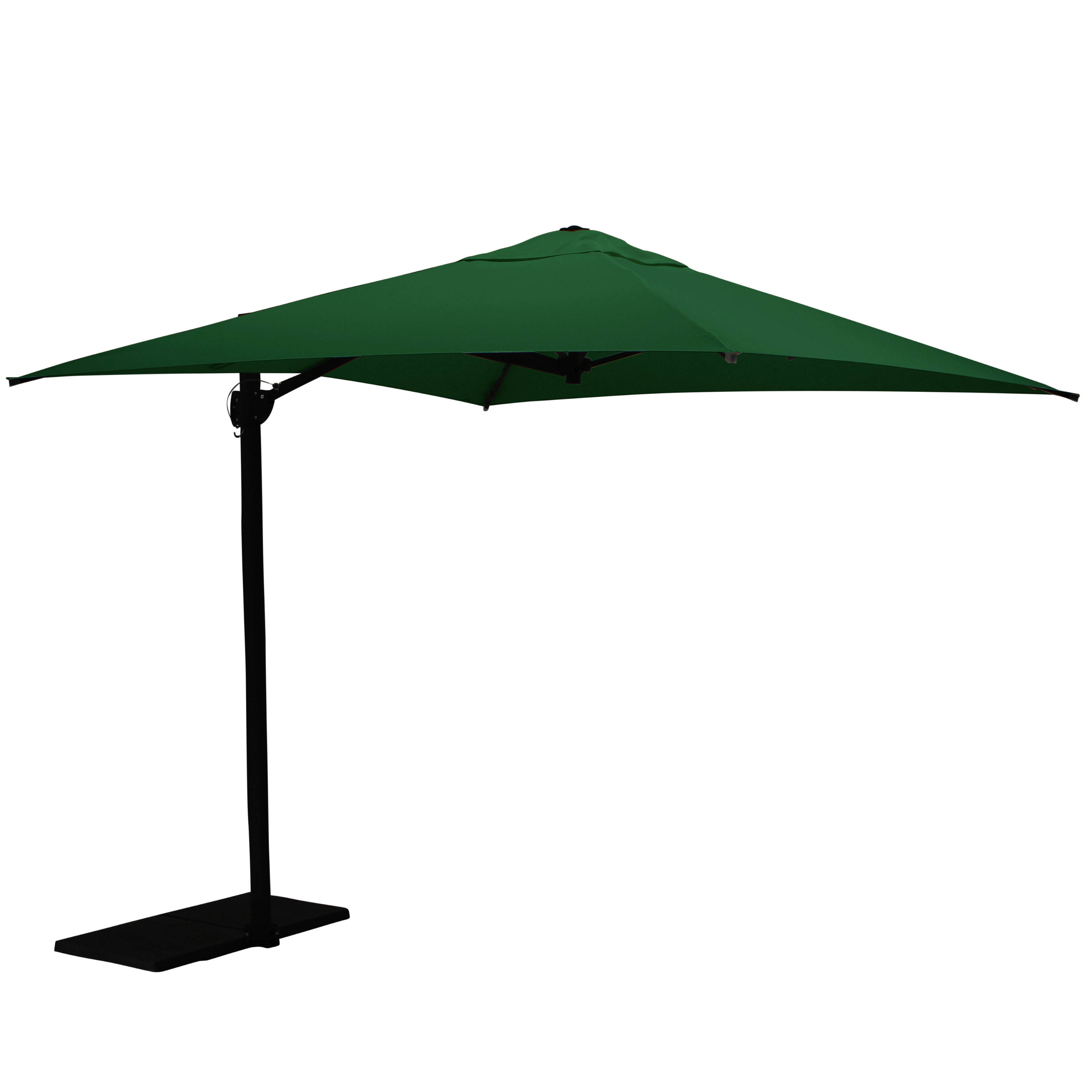 Exclusive Easy To Use Side Pole Parasol Green Colour 250x250 cm For Commercial Use