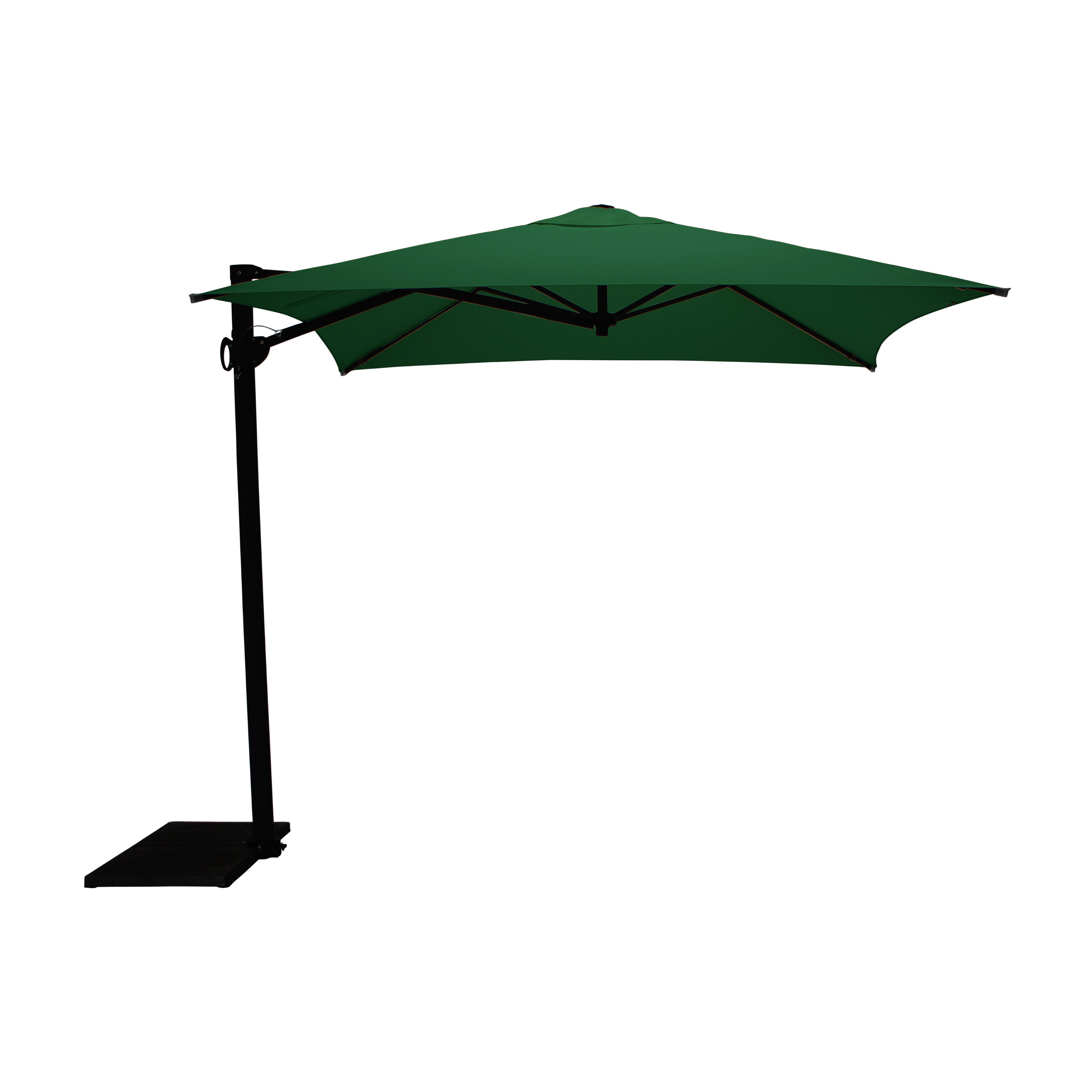 Exclusive Easy To Use Side Pole Parasol Green Colour 250x250 cm For Commercial Use