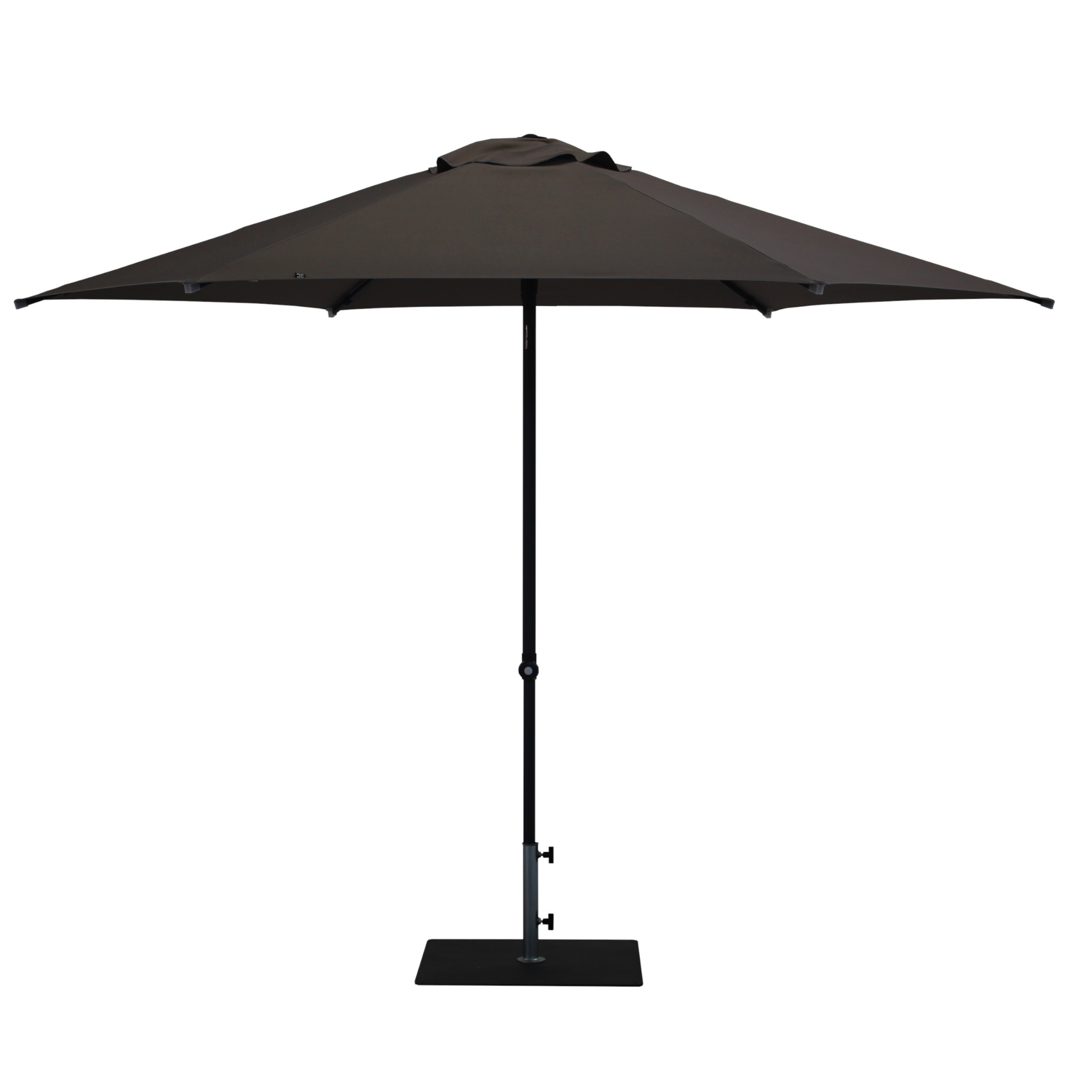 New Design Brown Color Modern Round Aluminium Parasol Diameter 300 cm For Commercial Use