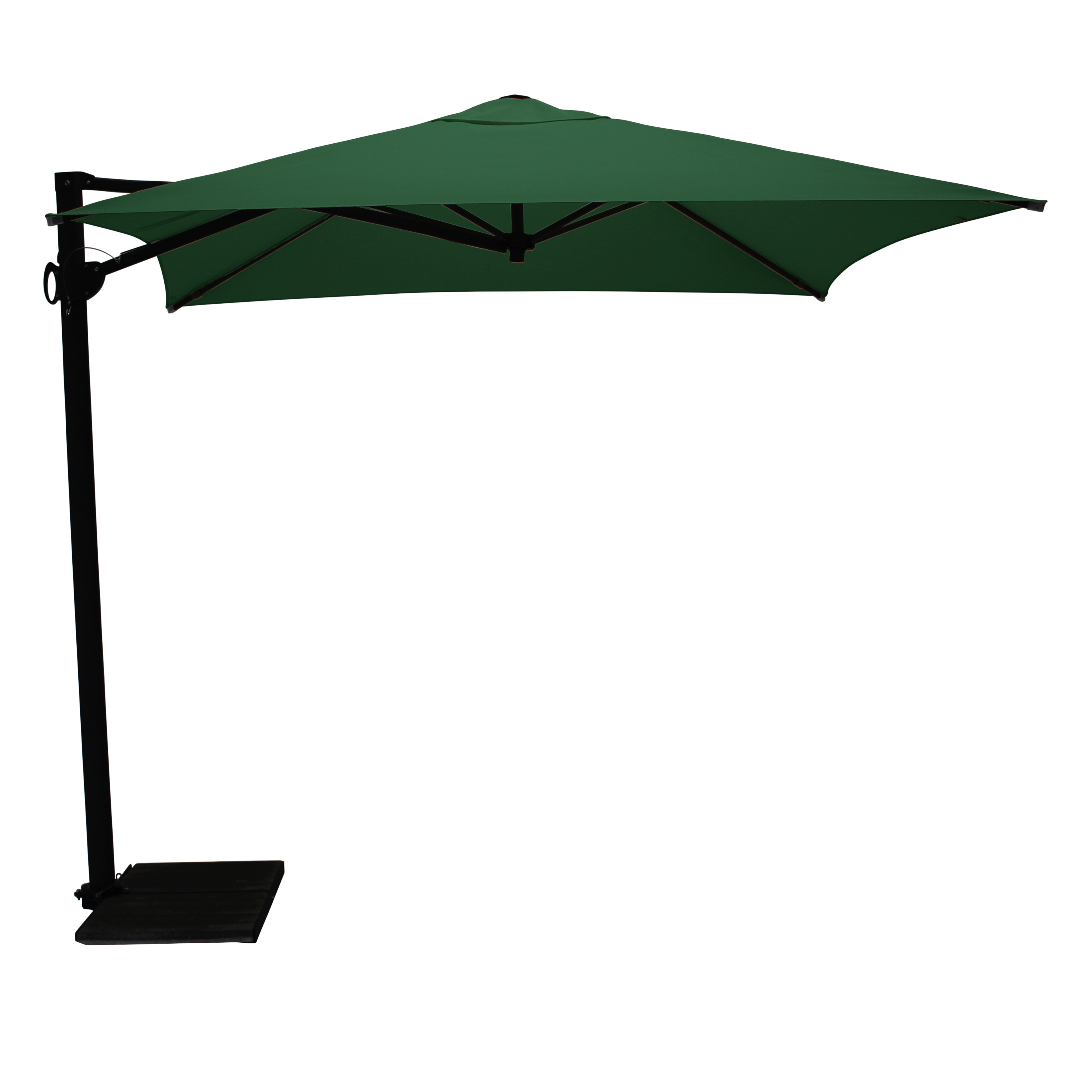 Exclusive Easy To Use Side Pole Parasol Green Colour 250x250 cm For Commercial Use