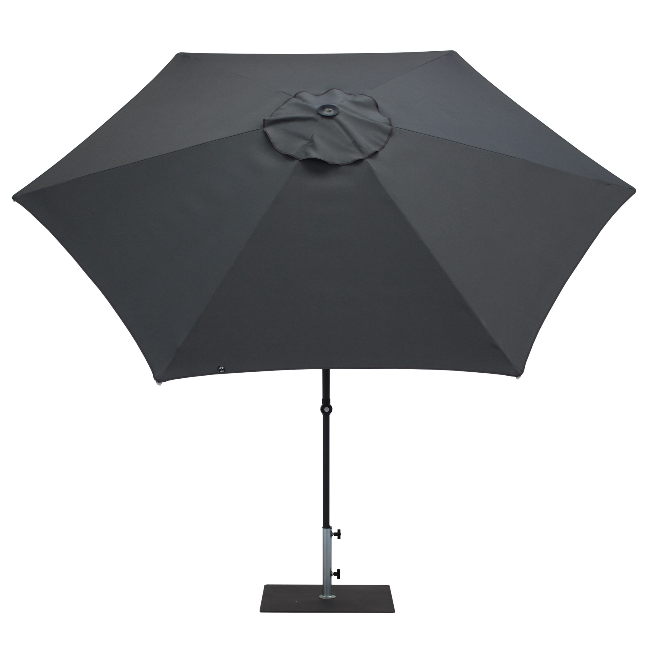 Best Design Anthracite Color Round Aluminium Parasol Diameter 300 cm For Commercial Use