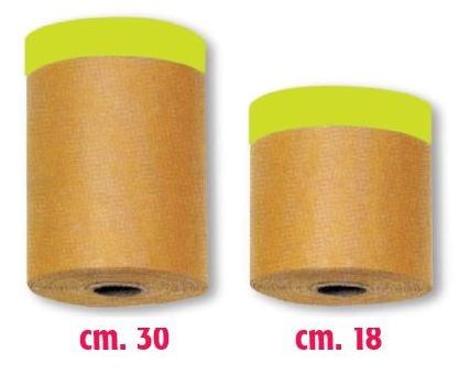 PAINTERS KRAFT MASKING PAPER PRE TAPED UV RESISTANT - NO GLUE RESIDUE - PREMIUM QUALITY -  WATERPROOF