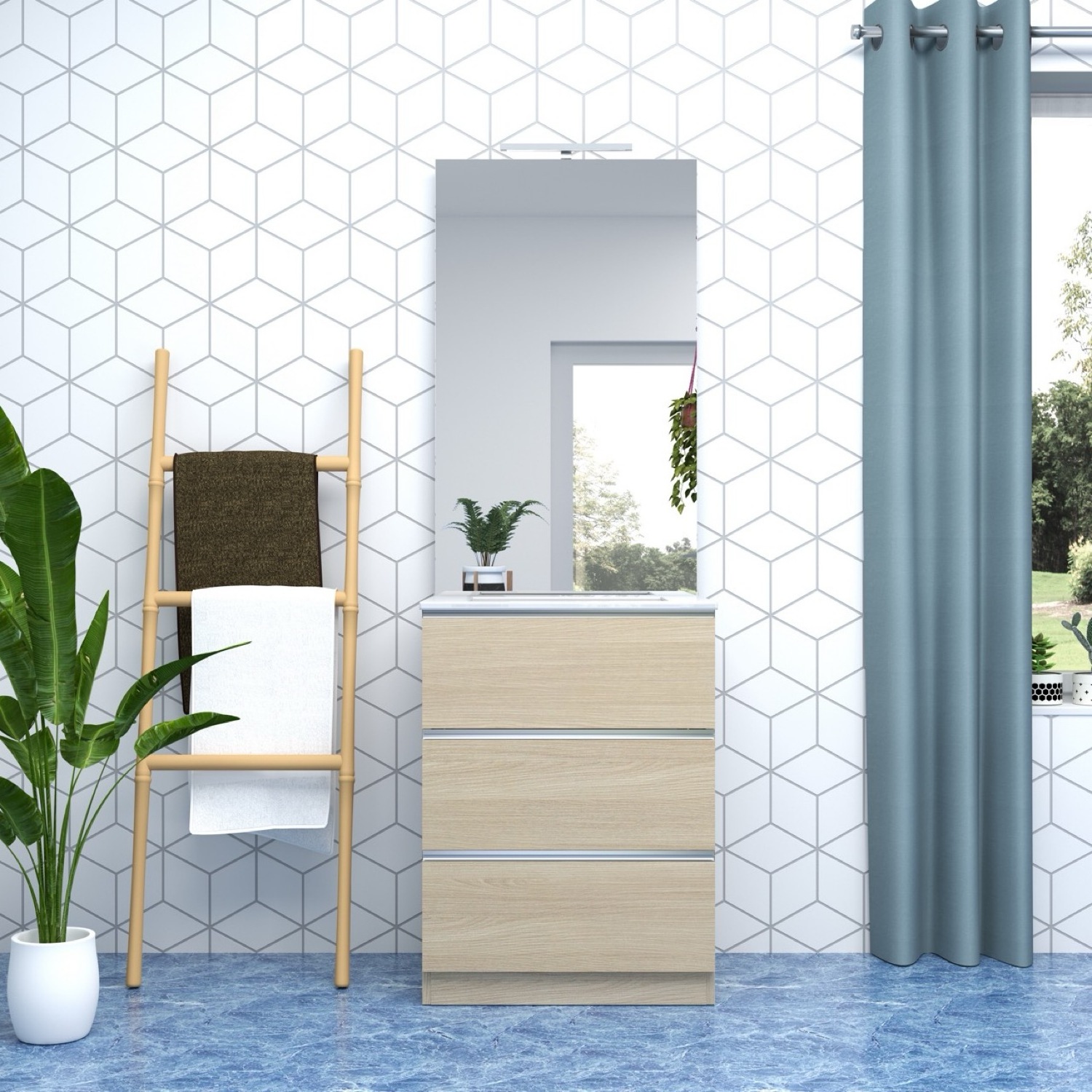 High-Quality Pre-Assembled Bathroom Solutions - Free Standing Bathroom Unit with Mirror - Tailored to Your Style