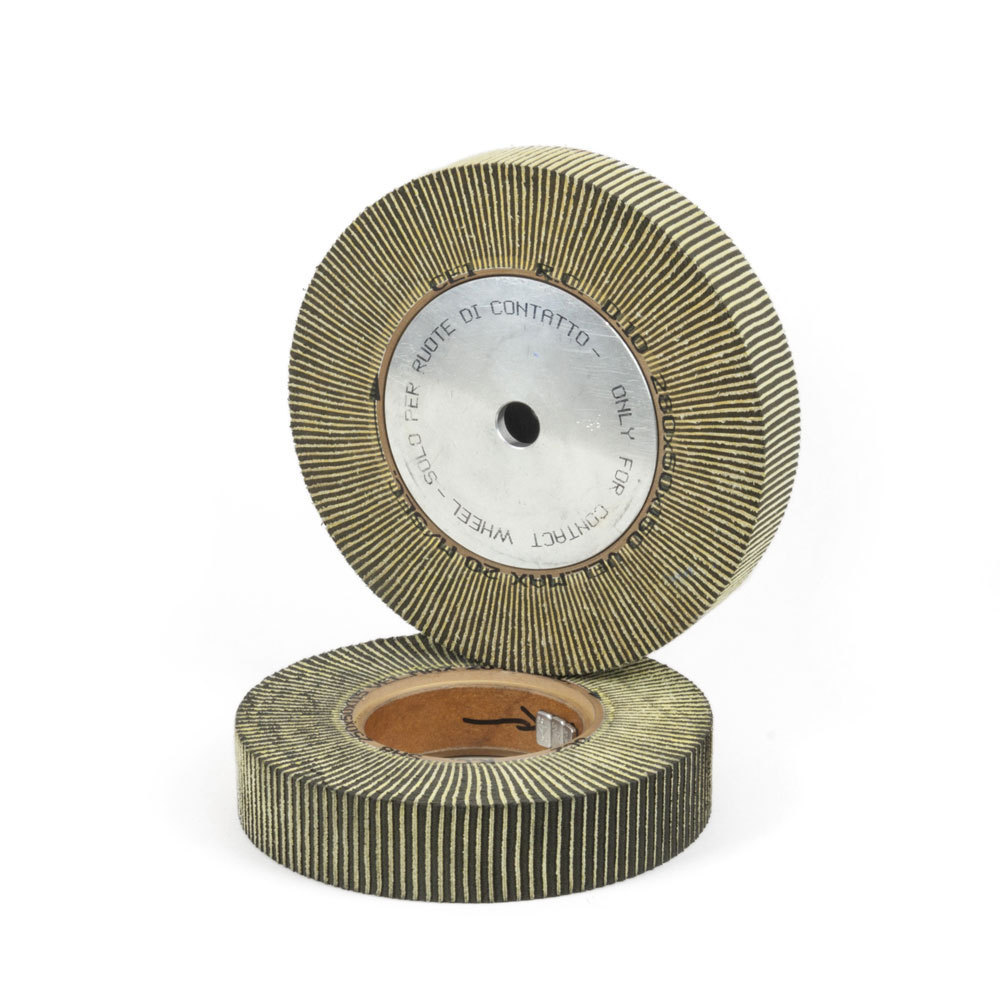 High Quality Made In Italy Abrasives Contact Leather Sponge Flap Wheels For Grinding Operations