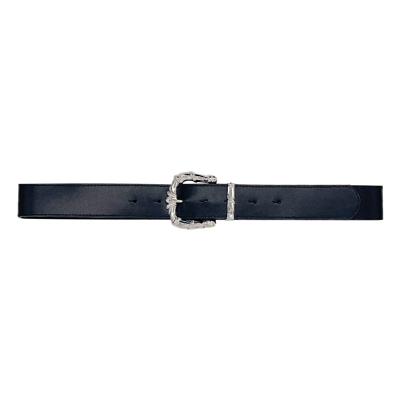 Real top quality Genuine Leather Fashion Woman Belt Made in Italy with bright nickel baroque  D buckle and loop  35 mm