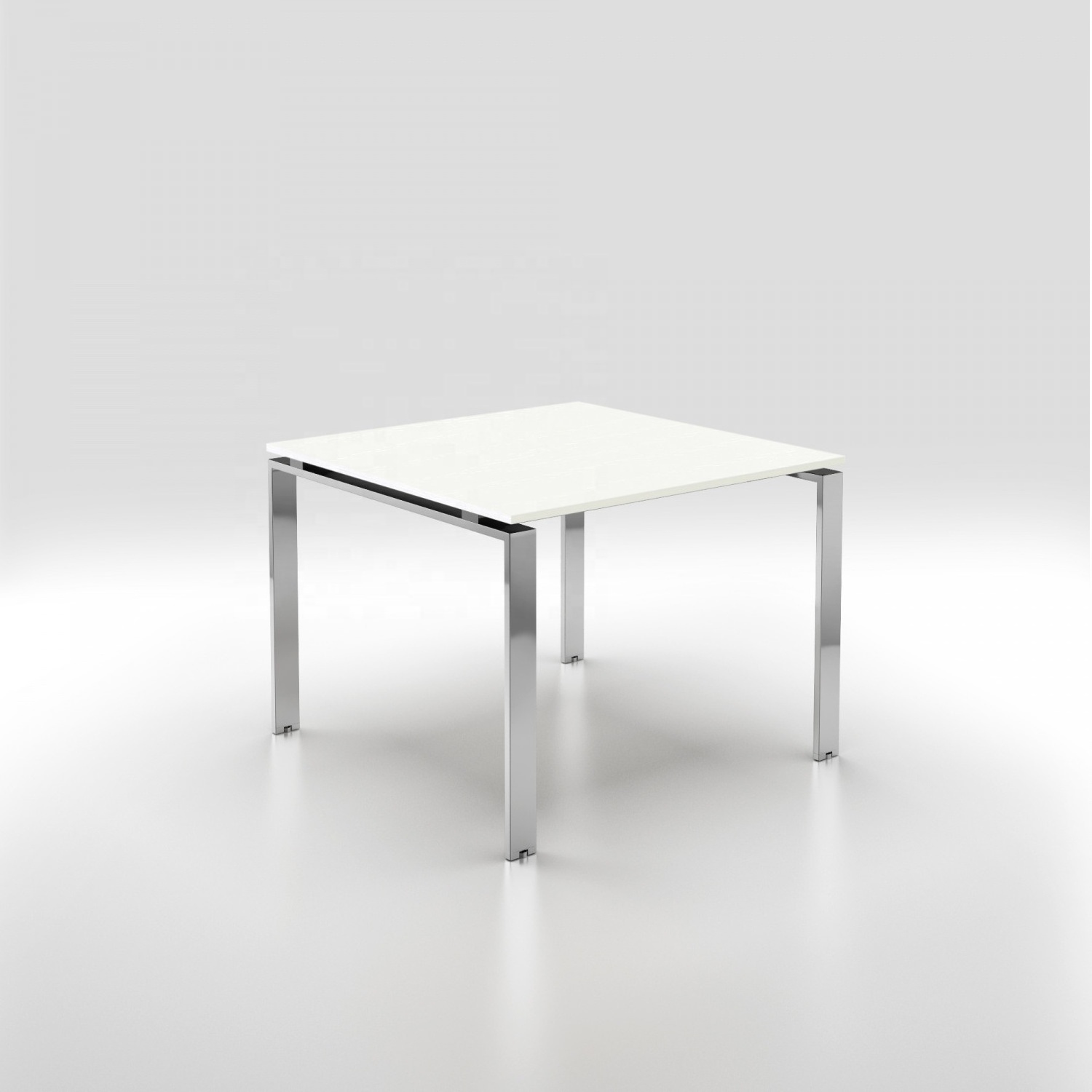 High Quality Glass Meeting Table Chrome Leg Italy Design Executive Office Extra Clear Style Office Furniture