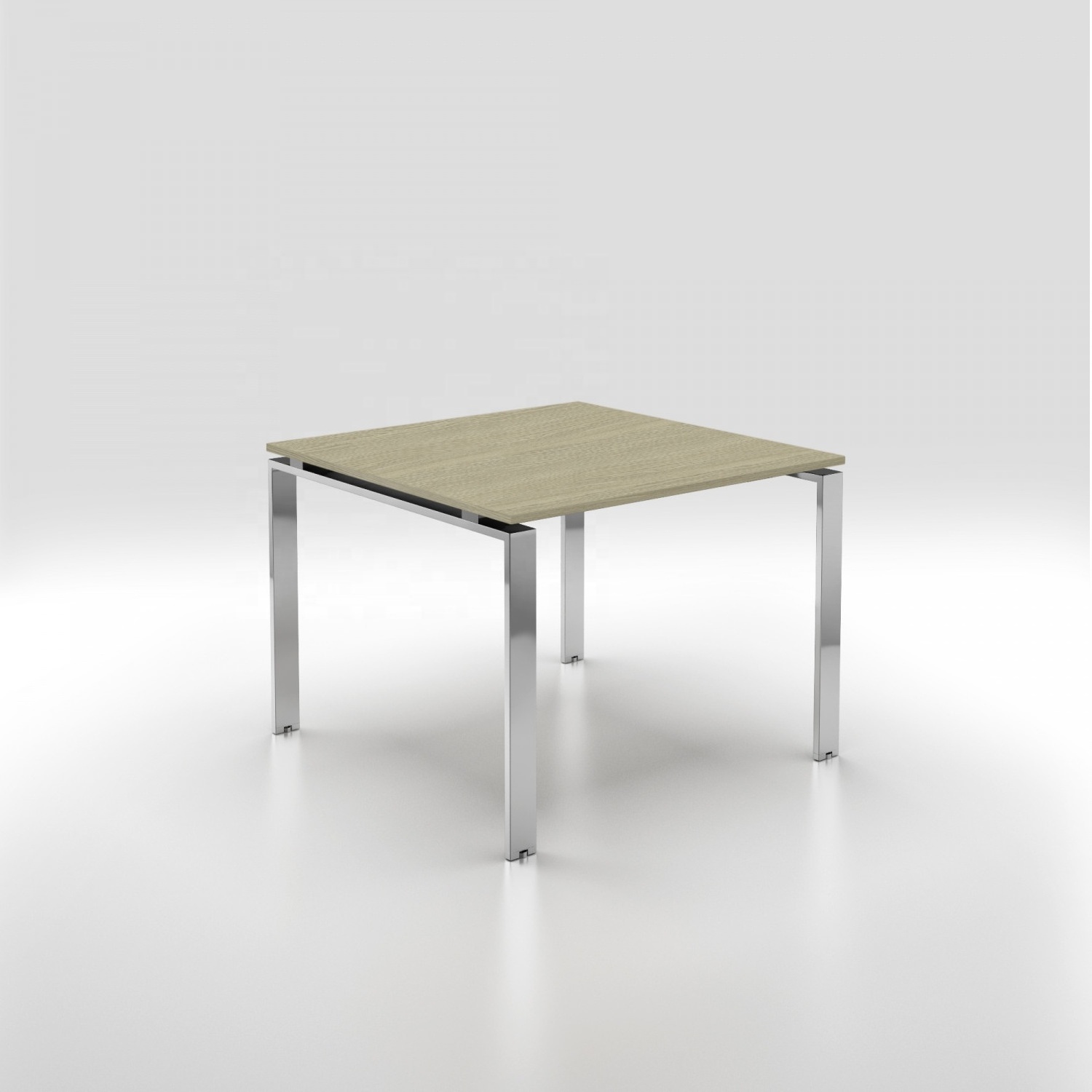 High Quality Glass Meeting Table Chrome Leg Italy Design Executive Office Extra Clear Style Office Furniture