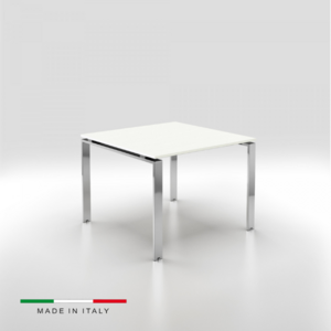 High Quality Glass Meeting Table Chrome Leg Italy Design Executive Office Extra Clear Style Office Furniture