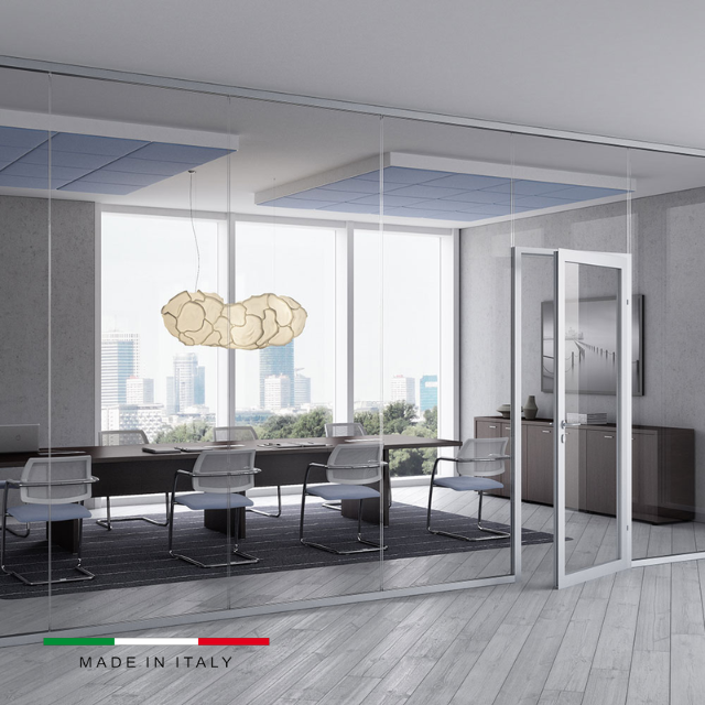 Premium Quality double glazed partition wall with soundproof certified room dividers Made in Italy