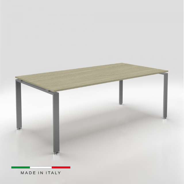 Premium Quality Glass Meeting Table Italy Design Executive Office Desk Extra Clear In Contemporary Modern Style Office