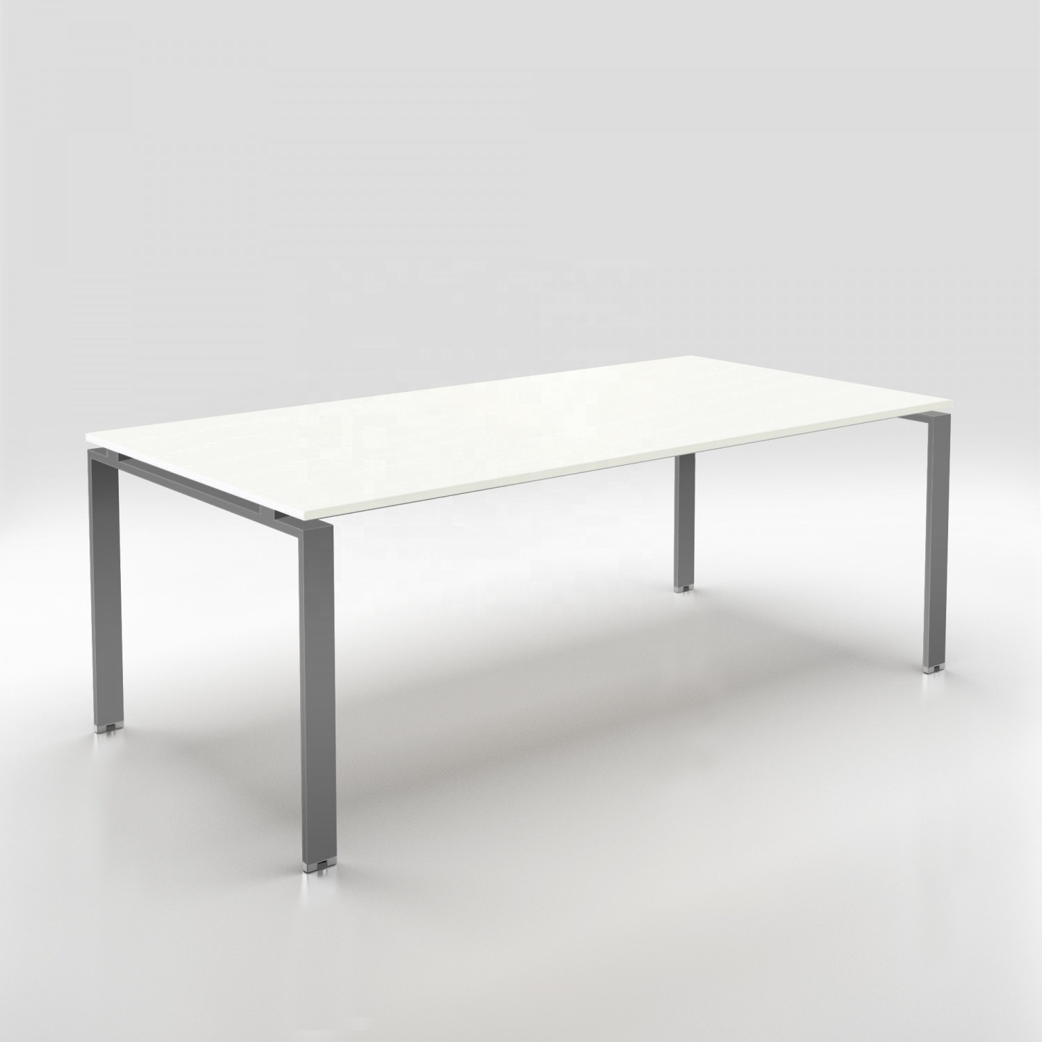 Premium Quality Glass Meeting Table Italy Design Executive Office Desk Extra Clear In Contemporary Modern Style Office