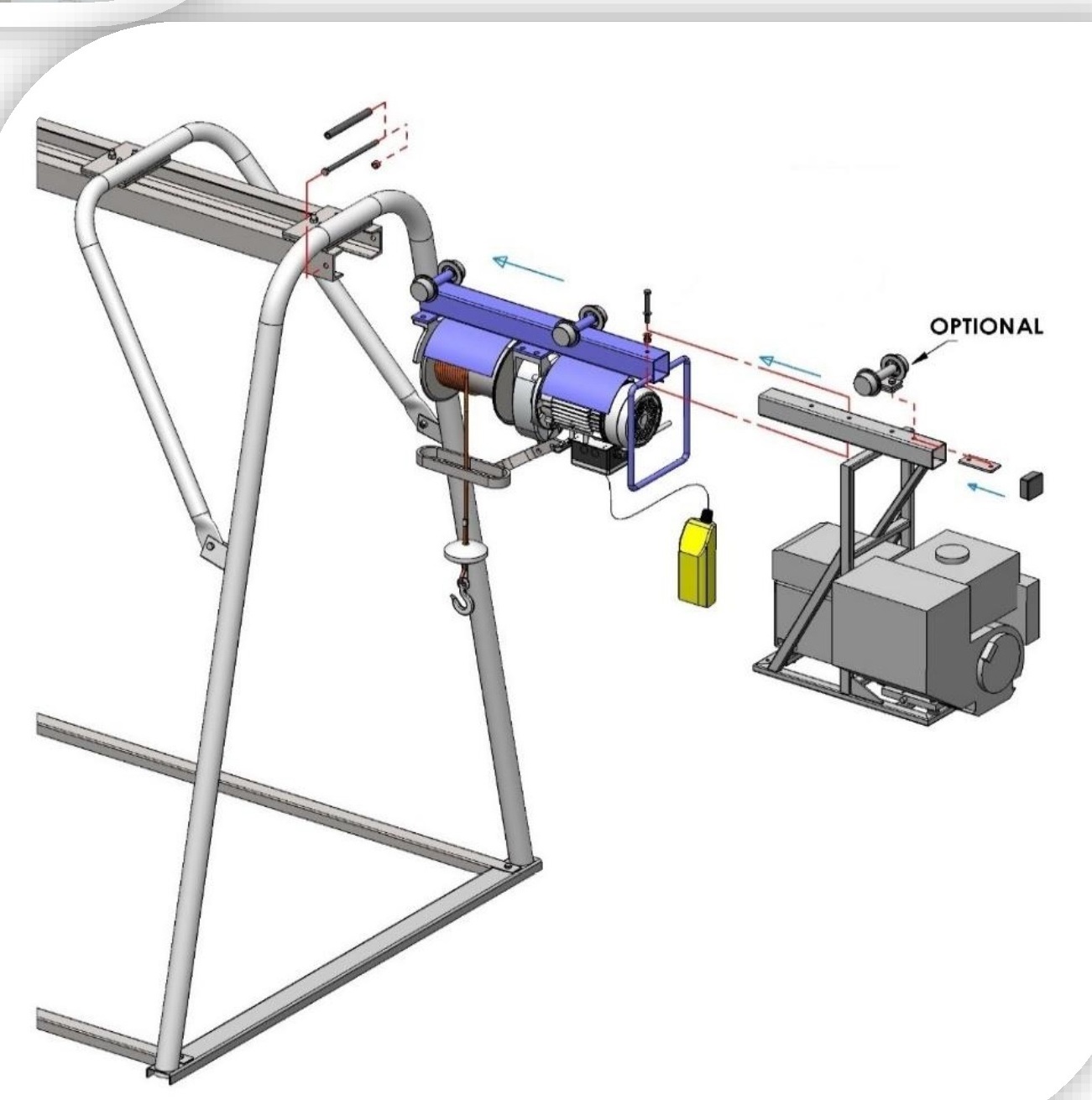 Lino Sella  electric winch with diesel generator Italian manufcatured hoist with iron cable:  lifting machine for sale