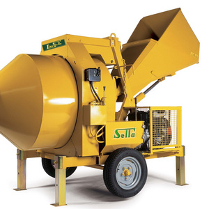 Industrial hydraulic concrete mixer lt. 1500 with self loading bucket Made in Italy Diesel/Electric motor