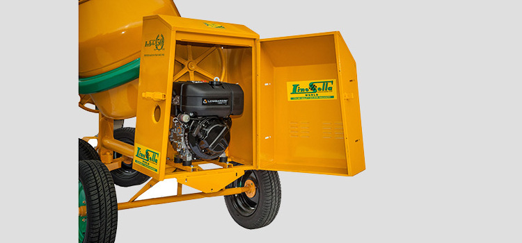 Manual Loading for Sale LT500 Towable Concrete Mixer Made in Italy Italian Brand with Tilting Drum and water supply iron