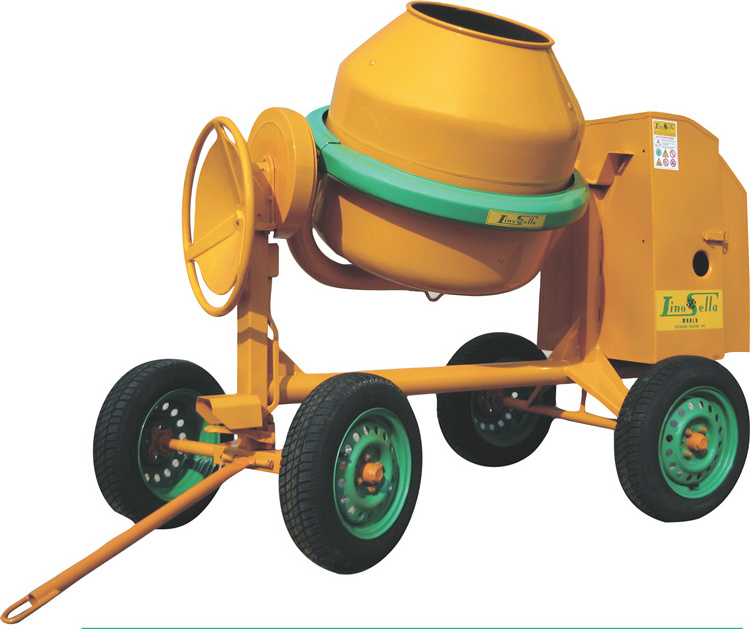 High quality Italian towable concrete mixer with 4 pneumatic wheels concrete mixer towable cement mixer made in italy for sale