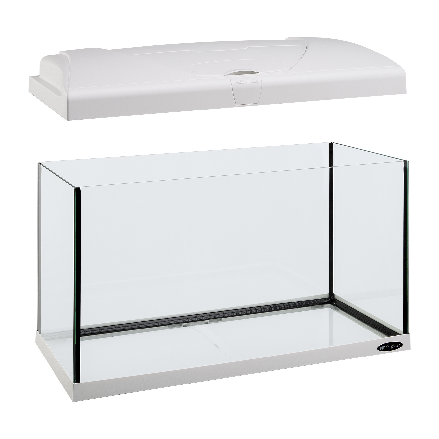 Ferplast Capri 60 LED - 60 L. Glass Aquarium with LED Lamp, Internal Filter and Heater. 2 Colours.