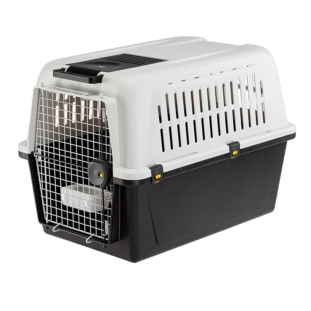 Carrier for medium-large dogs ATLAS 50 PROFESSIONAL, with bowl and accessories, safety closing system, aeration grids