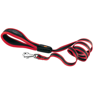 Ferplast Nylon dog lead ERGOCOMFORT G20/120, Ergonomic handle, Soft padding, 20 mm x L 120 cm Red