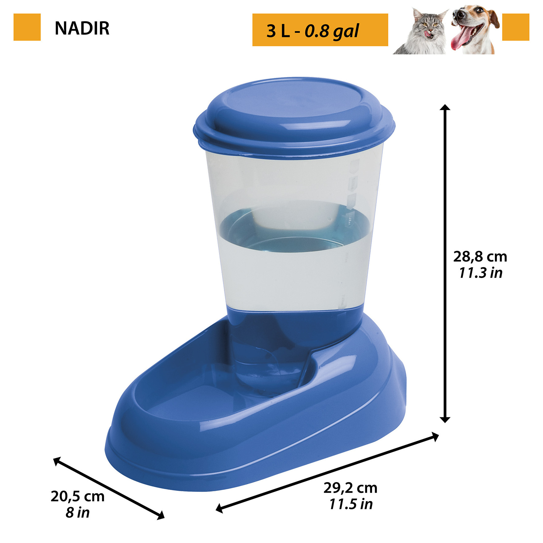 Ferplast Water Dispenser NADIR for Dogs and Cats, 3L capacity