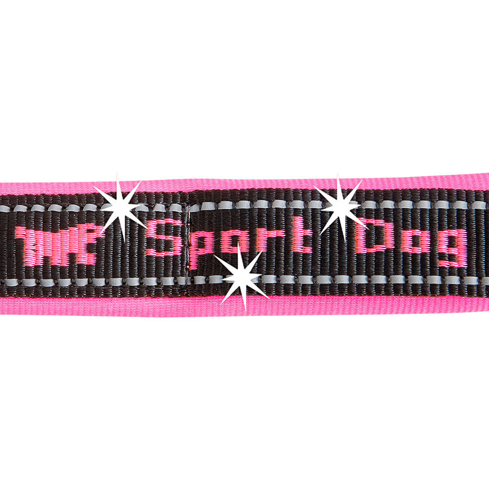 Ferplast Dog training lead SPORT DOG GA25/200, Padded, Reflective, 25 mm x L 200 cm  Fuchsia